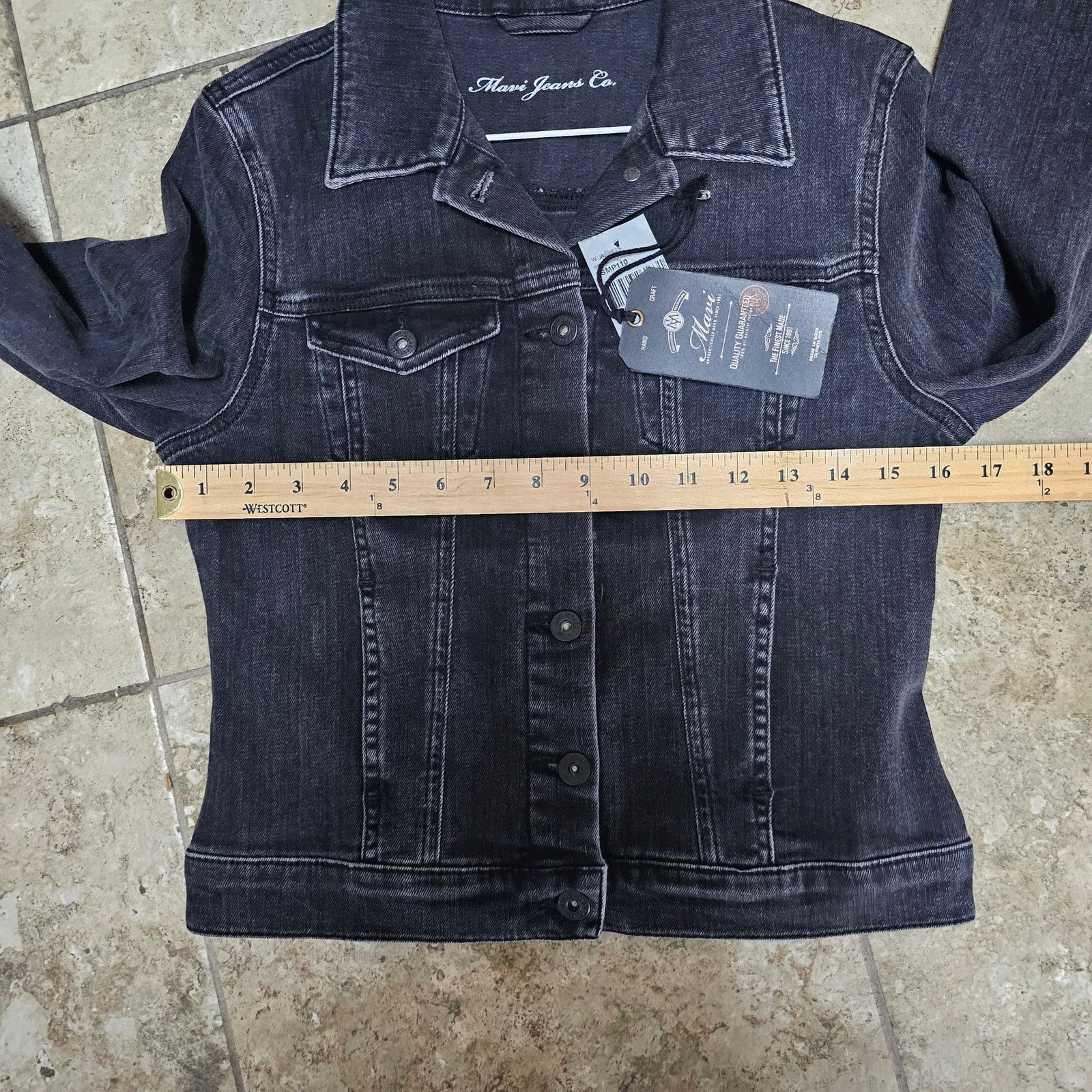 Mavi NWT Mavi Jeans Black Denim Jacket Sample Size Small Size S / US 4 / IT 40 - 11 Thumbnail