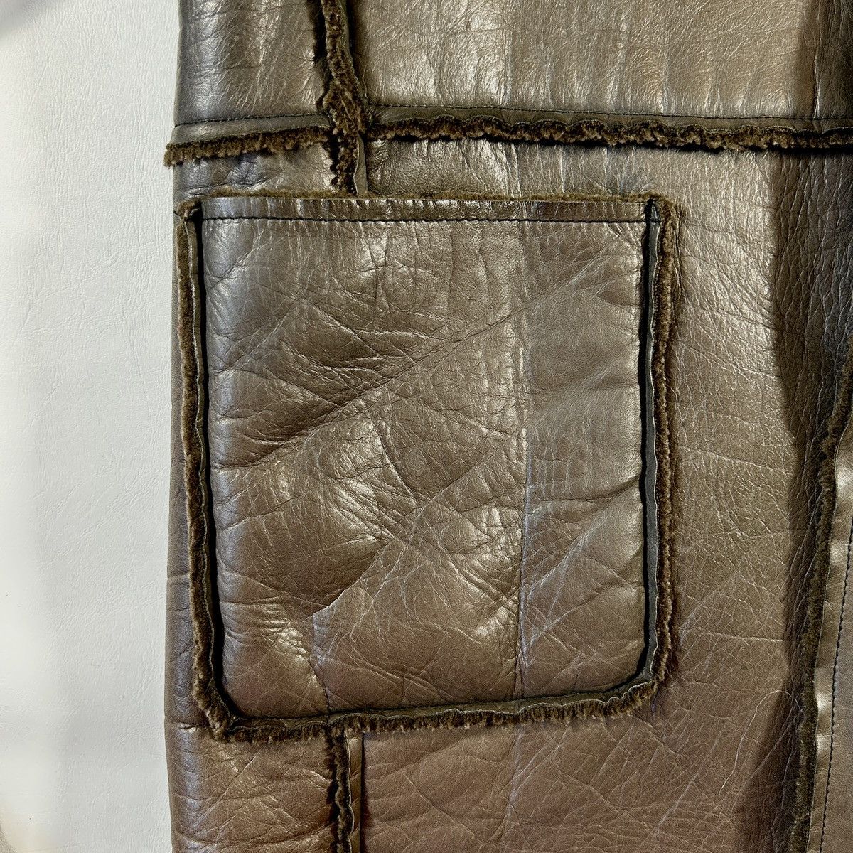 291295=Homme 291295 = Homme Leather Shearling Hooded Coat Parka Size US L / EU 52-54 / 3 - 4 Thumbnail