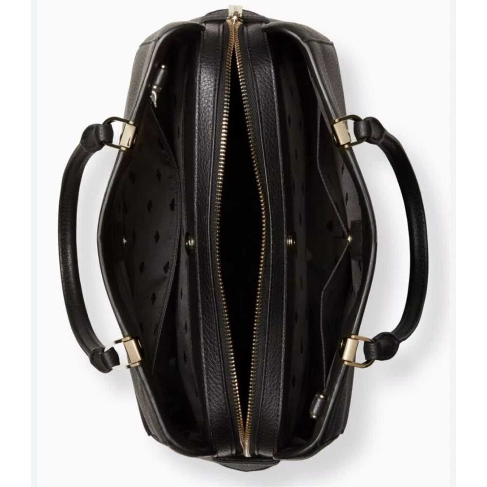 Kate Spade Kate Spade Leila Pebbled Leather Satchel Handbag Black $399 Size ONE SIZE - 12 Thumbnail