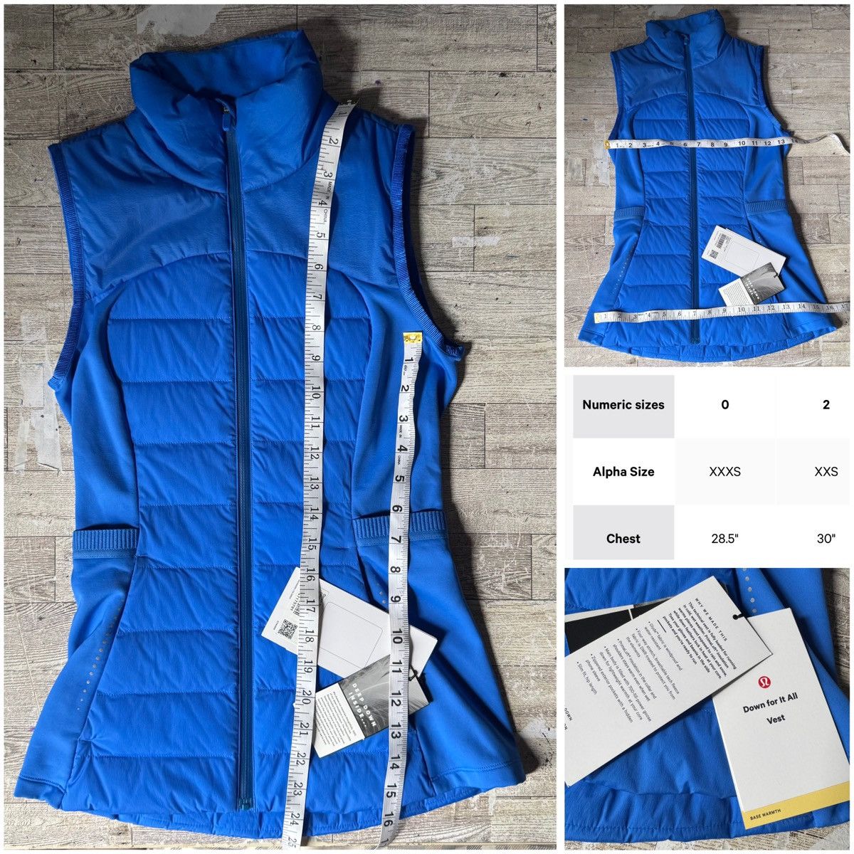 Lululemon LLL Down For It All 700 Fill Vest, Medium Blue Size XXS / US 00 / IT 34 - 5 Thumbnail
