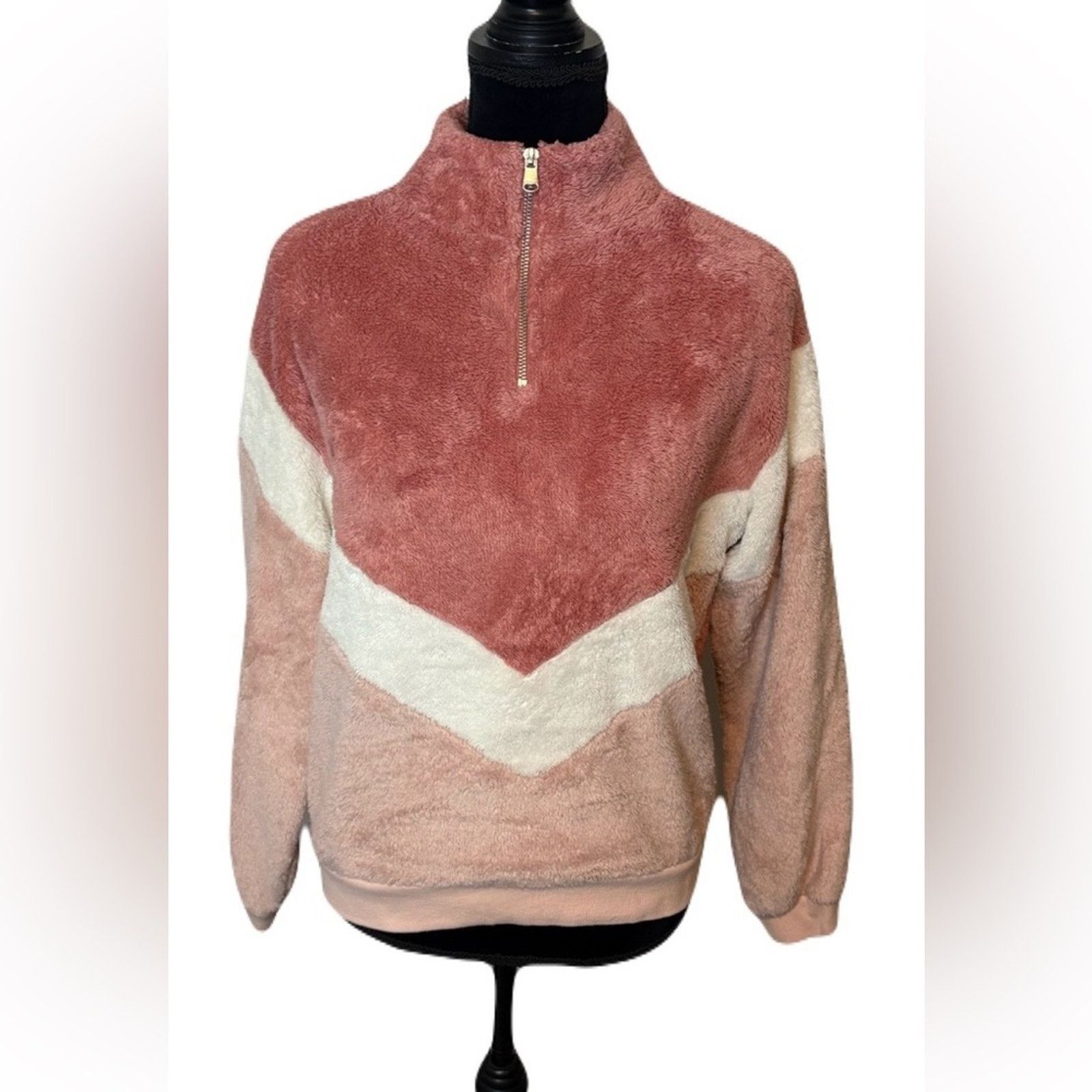 H&M (Divided by H&M) Quarter Zip Fleece Sweater: Size Small Size S / US 4 / IT 40 - 2 Thumbnail