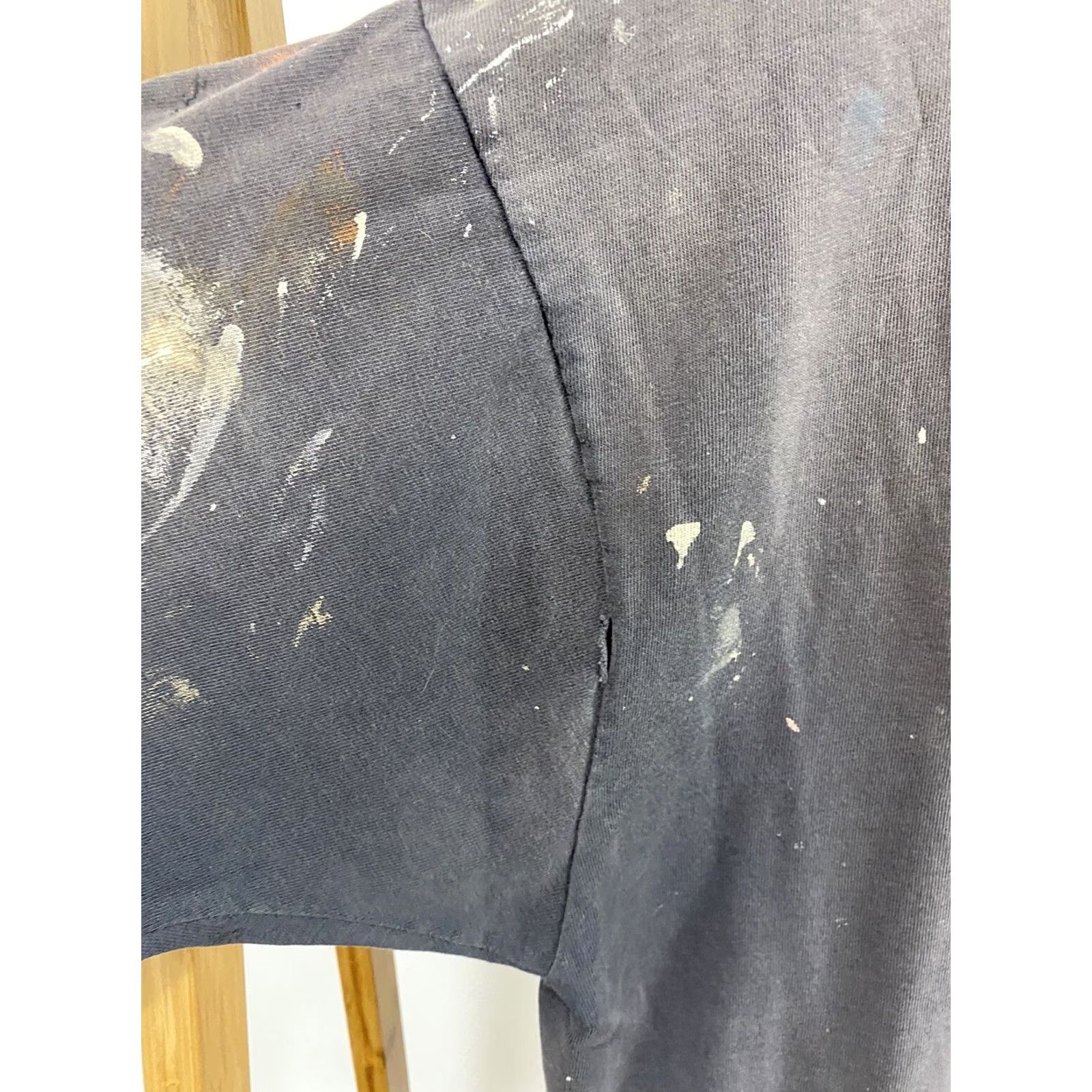 Vintage VTG Towncraft Gradient Sun Faded Paint Splatter Work Single Stitch T-Shirt XL Men Black Short Sleeve Stitch Shop Womens Mens Boys Girls Size US XL / EU 56 / 4 - 6 Thumbnail