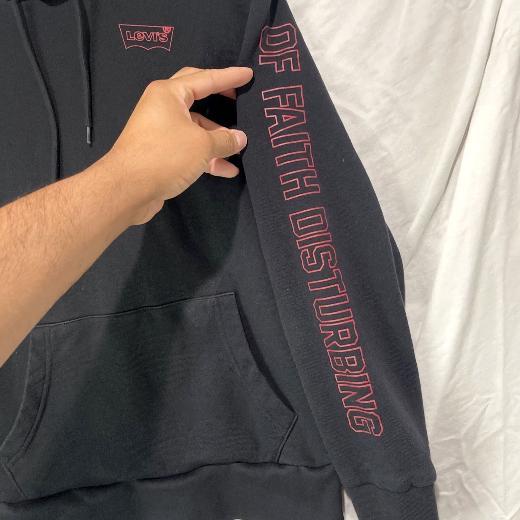 Levi's VINTAGE Darth Vader Hoodie Mens Medium Black Levis Star Wars Pullover Sweatshirt Size US M / EU 48-50 / 2 - 7 Thumbnail
