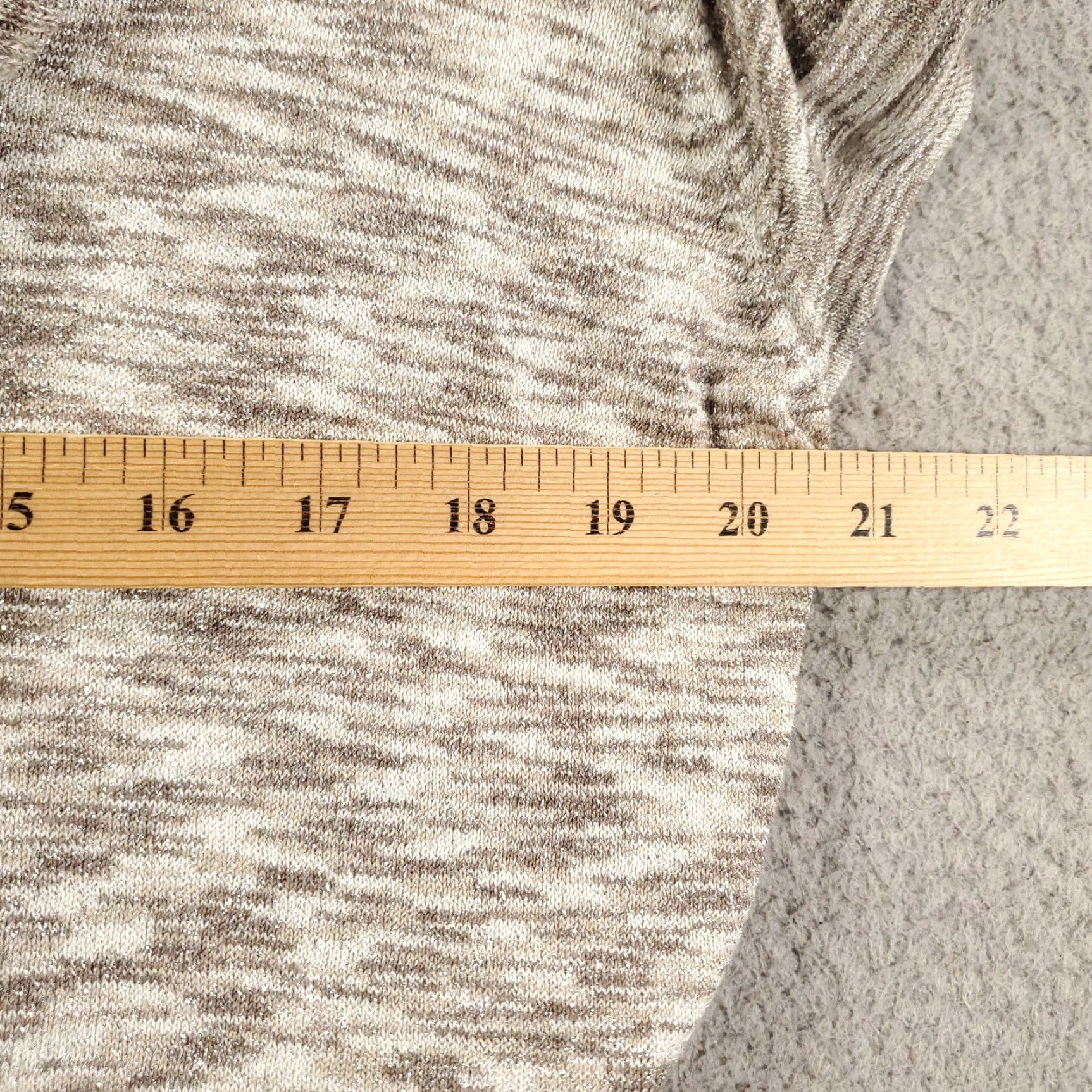 Apt. 9 New Womens Sweater XL Shimmer Sparkle Rouched Sides cowl Neck Heathered NWT Size XL / US 12-14 / IT 48-50 - 4 Thumbnail