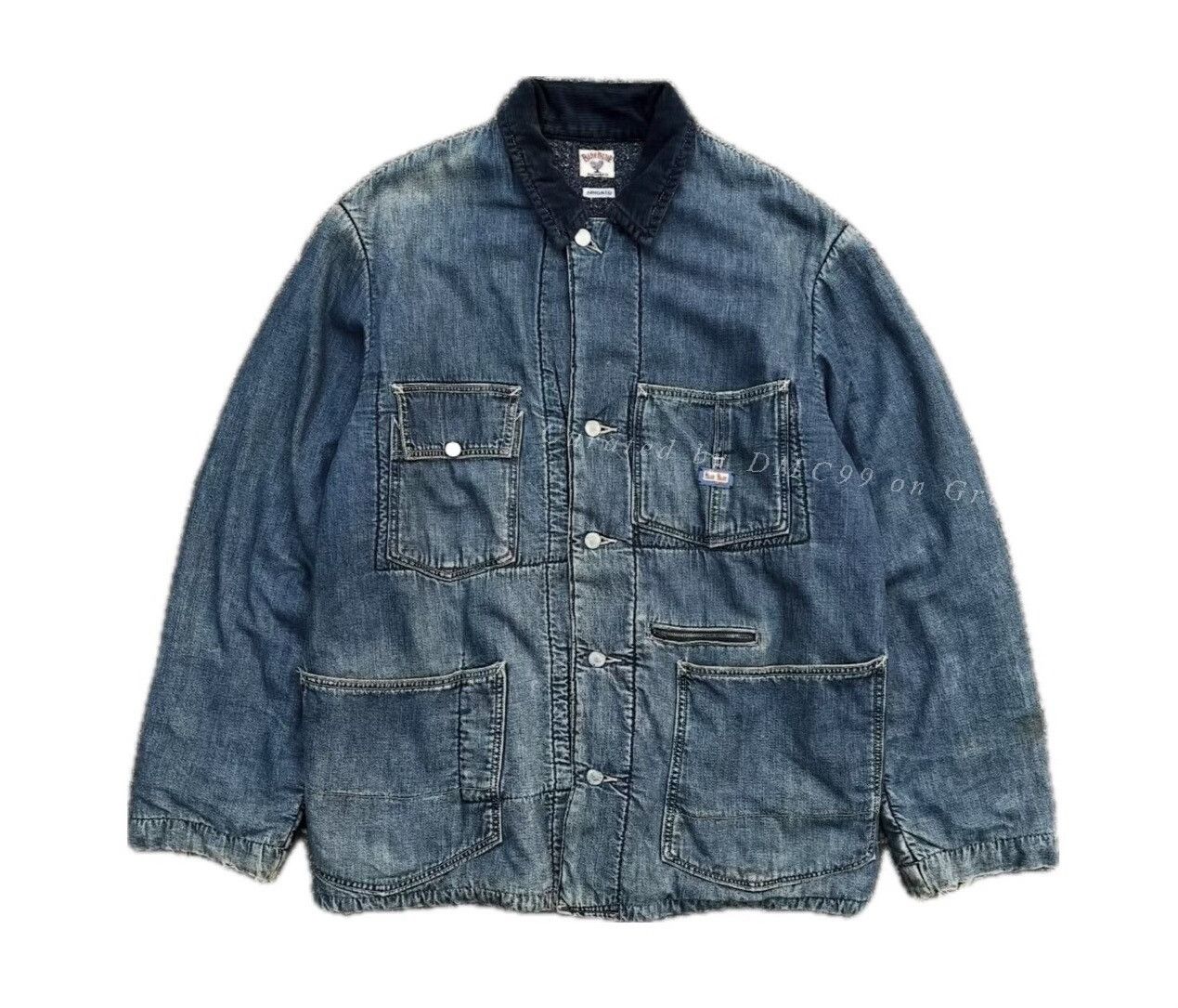 Vintage Vintage Denim Chore Jacket Corduroy Collar Size US M / EU 48-50 / 2 - 1 Thumbnail