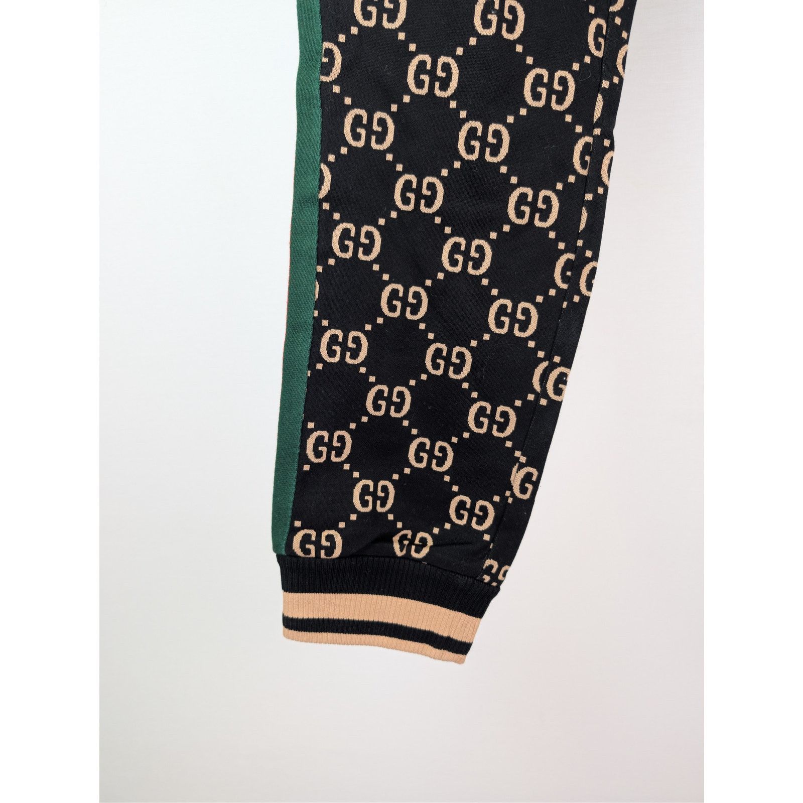 Gucci o1rshd1 Double G Jersey Jogging Pant in Black/Camel Size US 32 / EU 48 - 7 Thumbnail