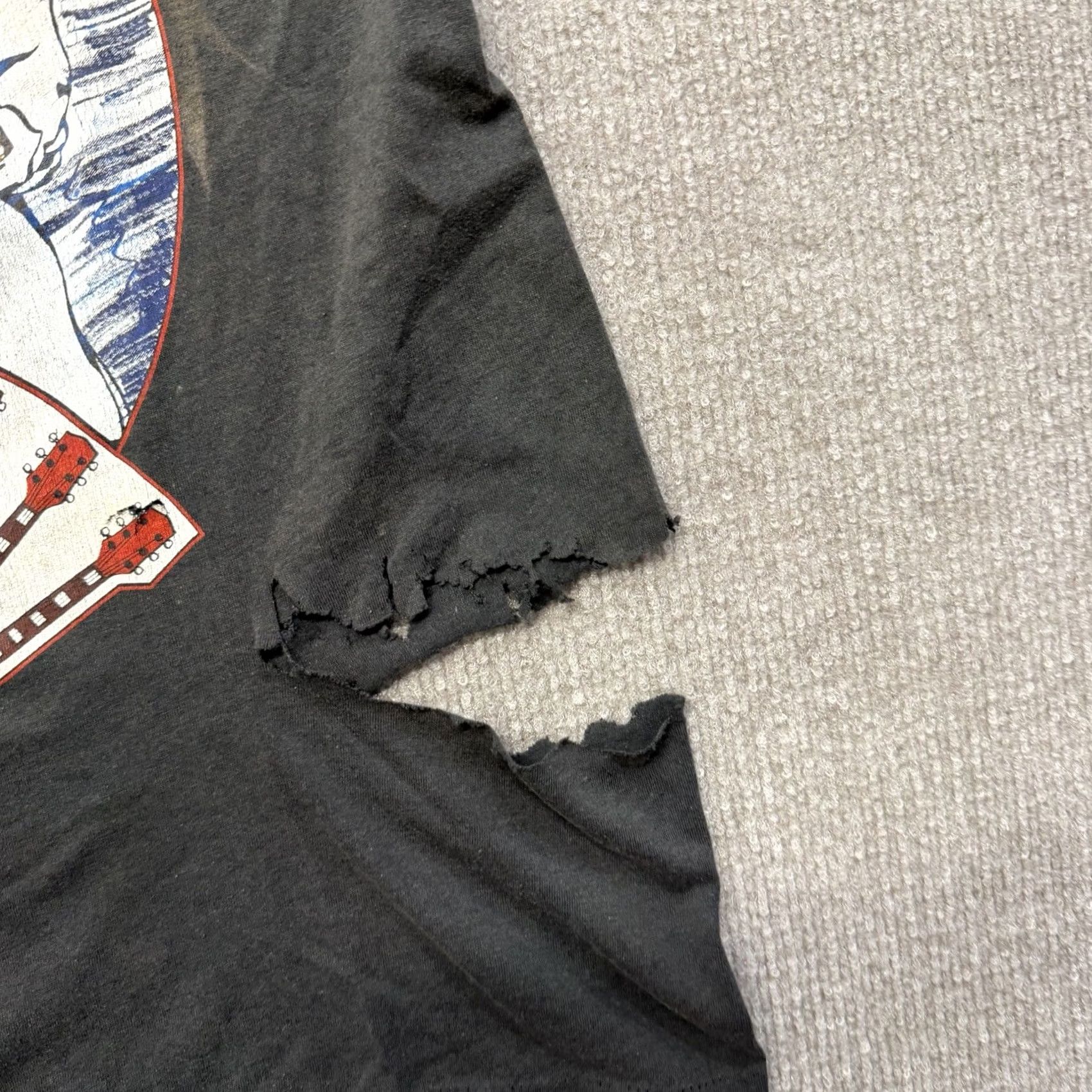 Thrasher VINTAGE Rossington Band Tour T Shirt Mens L 1987 Thrashed Tee Black 80s Size US L / EU 52-54 / 3 - 3 Thumbnail