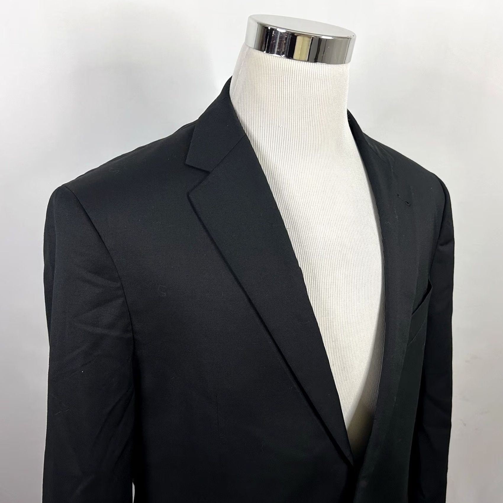 Joseph Abboud Joseph Abboud Sport Coat BLACK Wool 44L Double Vented Two-Button Notch Lapel 2 Piece Formal Mens Regular Jacket Coat Size US XS / EU 42 / 0 - 2 Thumbnail