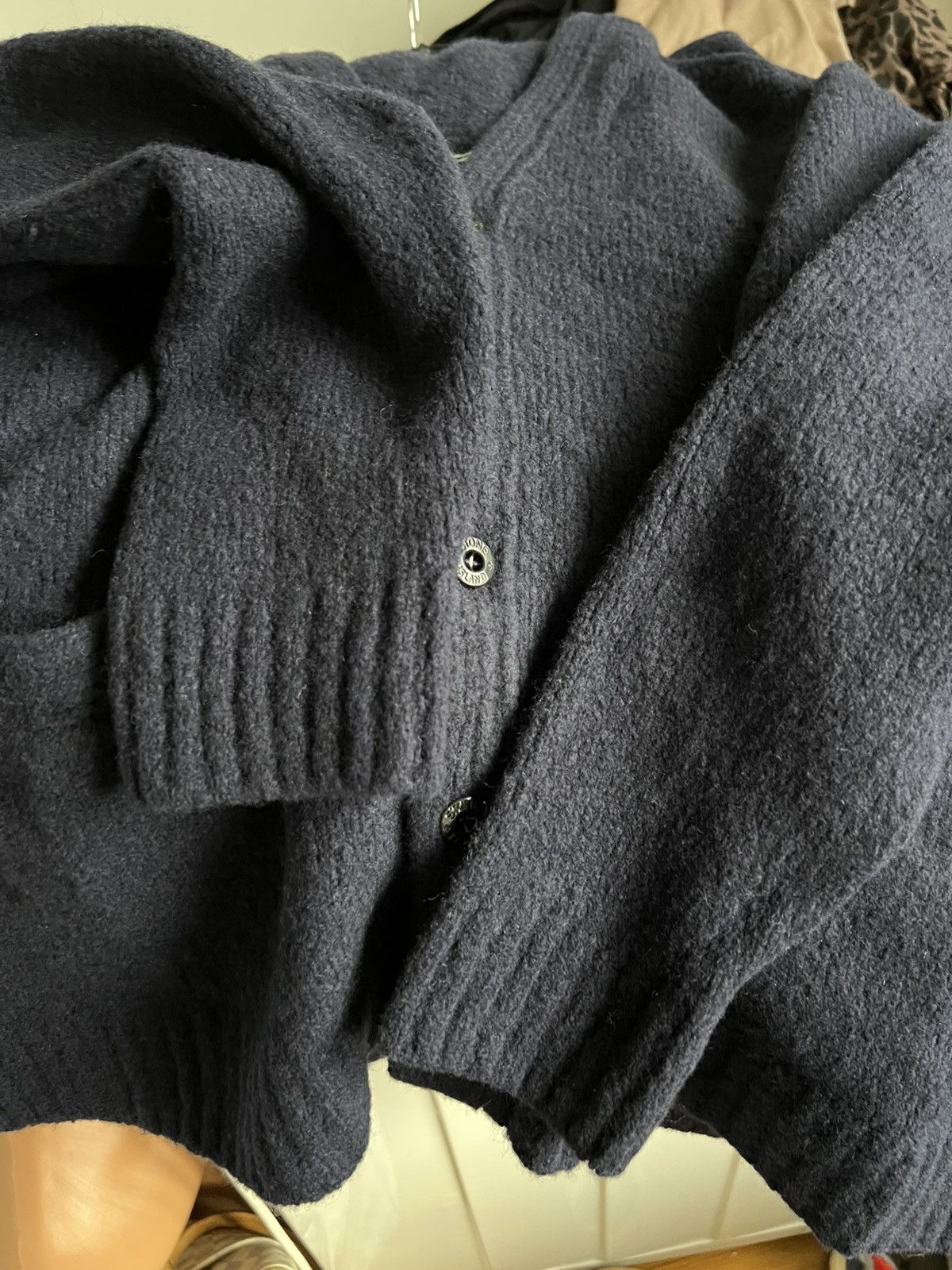 Stone Island Stone Island Knitwear Boucle Cardigan Oversized V neck Sz XL Size US XL / EU 56 / 4 - 8 Thumbnail