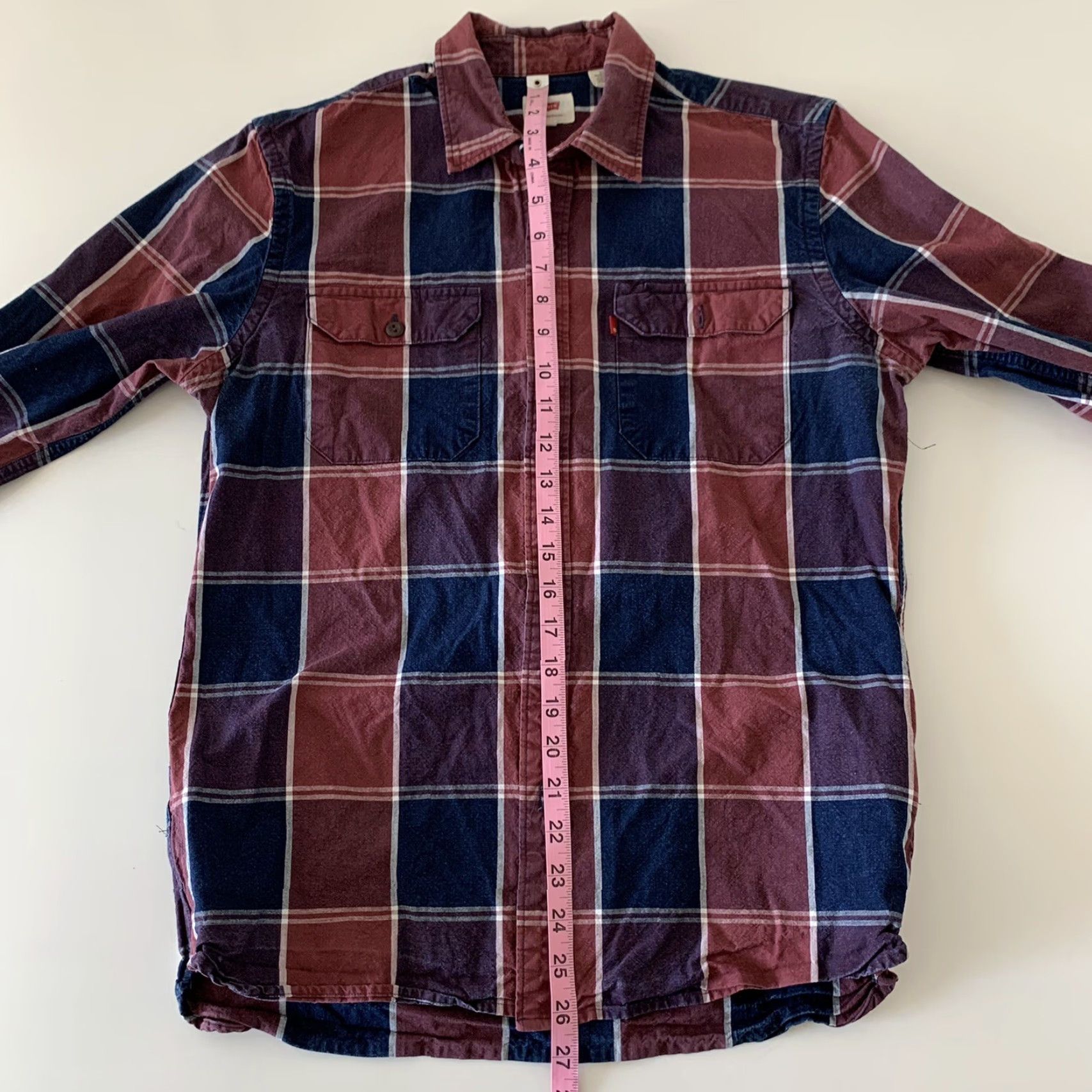 Levi's Levi's Long Sleeve Plaid Button-Up Shirt Men M Blue Red Size US M / EU 48-50 / 2 - 4 Thumbnail