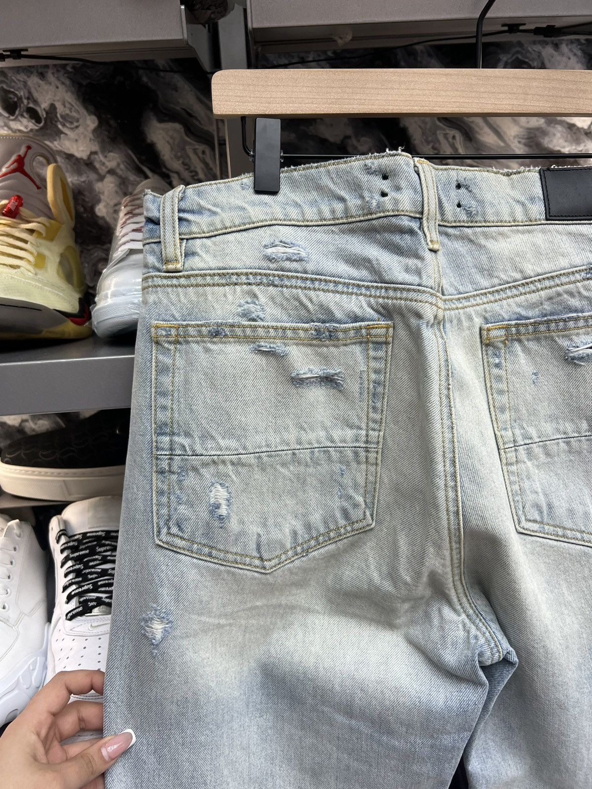 Amiri Amiri Destroyed Slouchy Jeans Size US 31 - 9 Thumbnail
