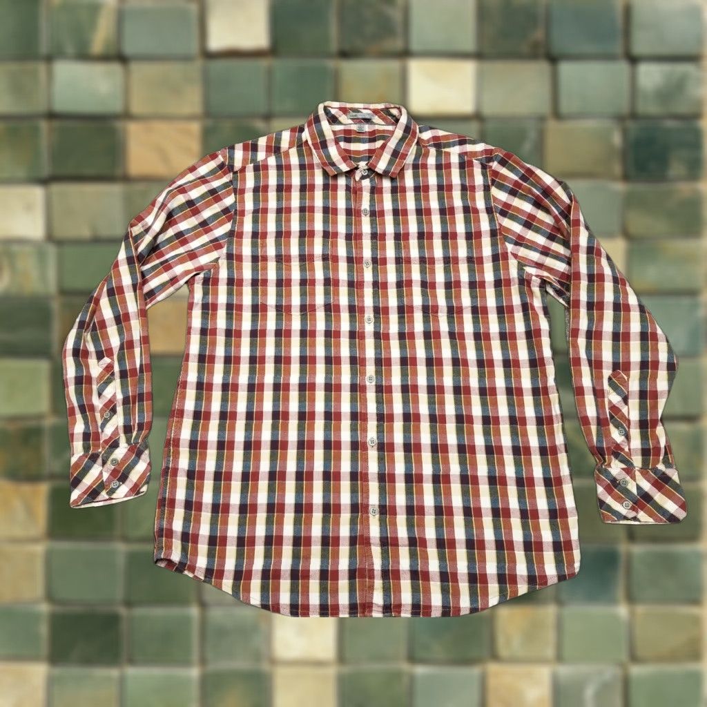 Vintage VINTAGE HornyToad Shirt Mens 2XL Blue Red Plaid 100% Organic Cotton Long Sleeve Button-Up Classic Outdoor Casual Mens Size US XXL / EU 58 / 5 - 1 Thumbnail