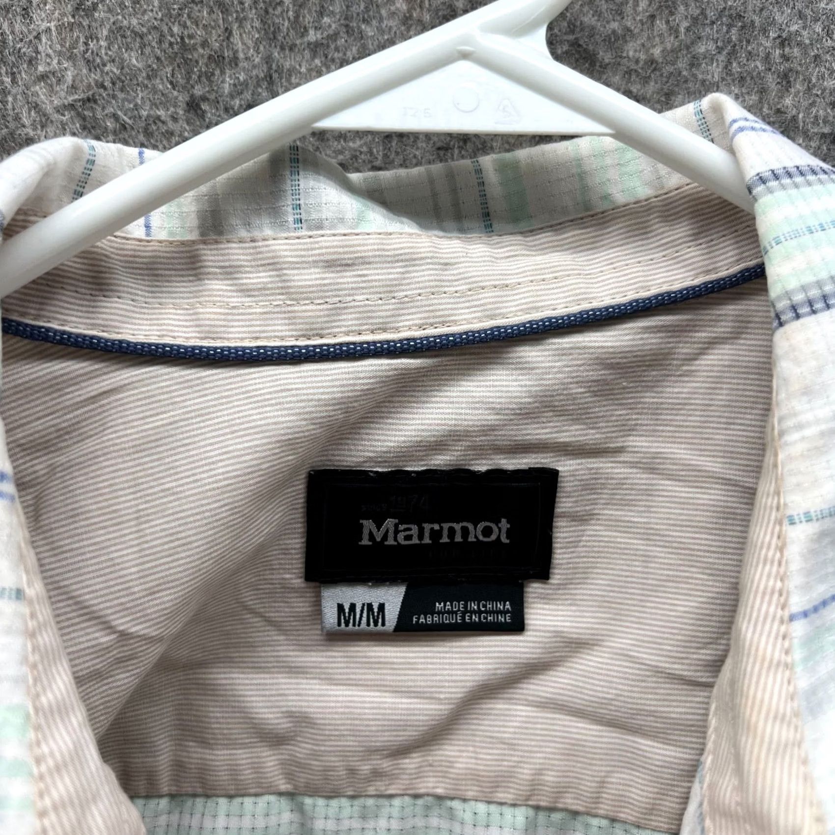 Marmot Marmot Shirt Women Medium White Outdoors Button Down Cowgirl Striped Western - Casual, Travel, Party/Cocktail Size M / US 6-8 / IT 42-44 - 5 Thumbnail
