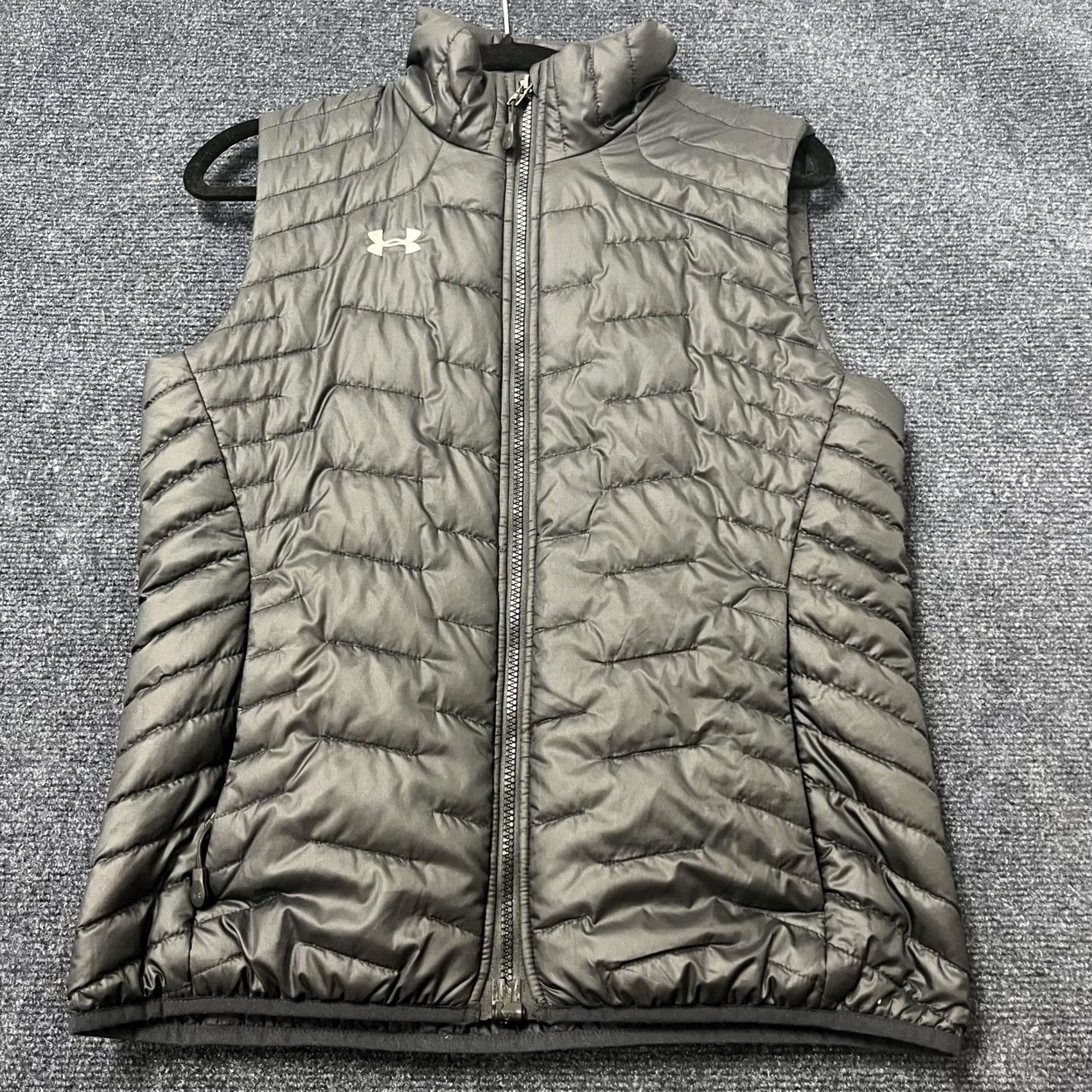 Under Armour Under Armour ColdGear Vest Mens Small Gray Quilted Insulated Full Zip Puffer Vest Size US S / EU 44-46 / 1 - 2 Thumbnail