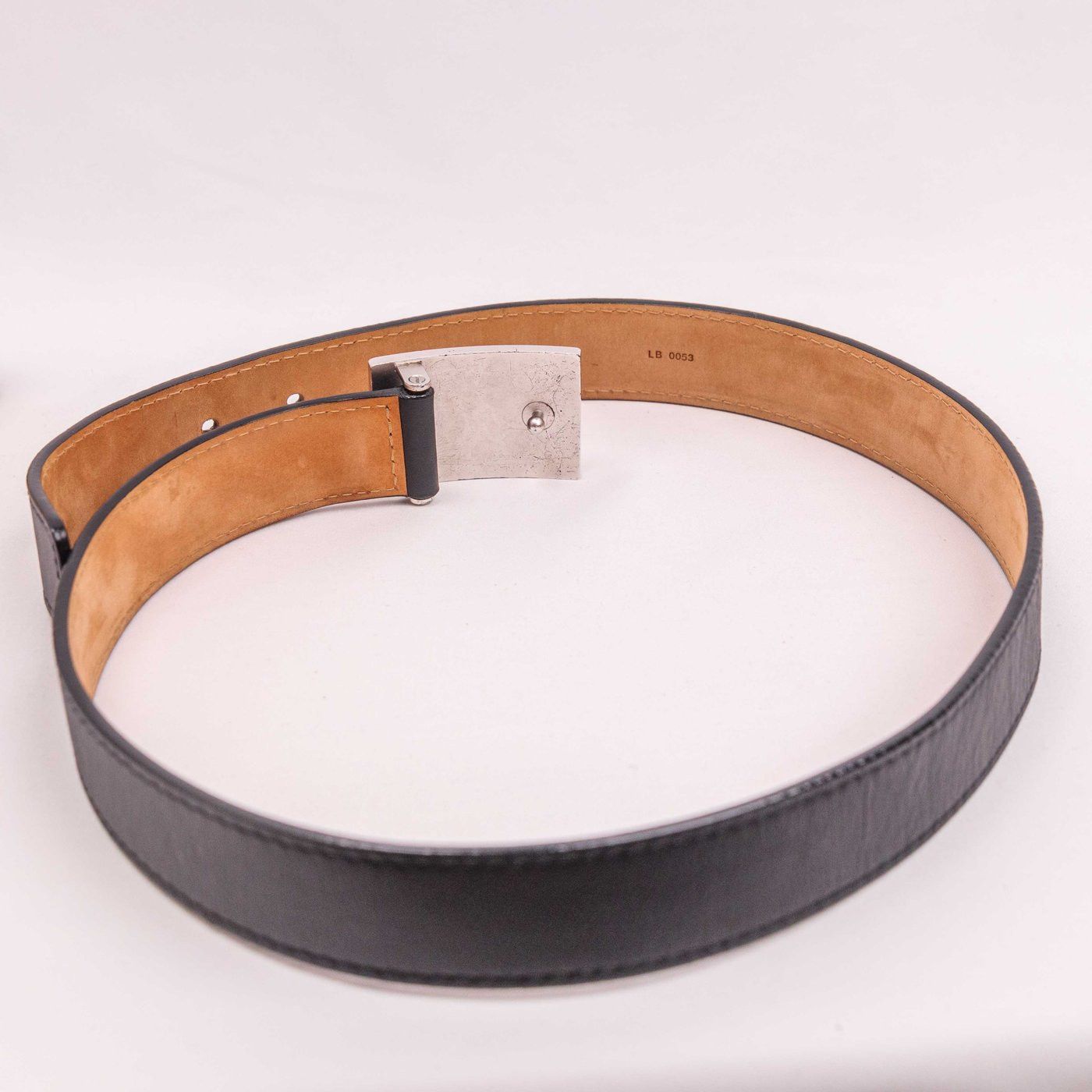 Louis Vuitton Louis Vuitton Travelling Requisites Black Leather Belt Size ONE SIZE - 3 Thumbnail