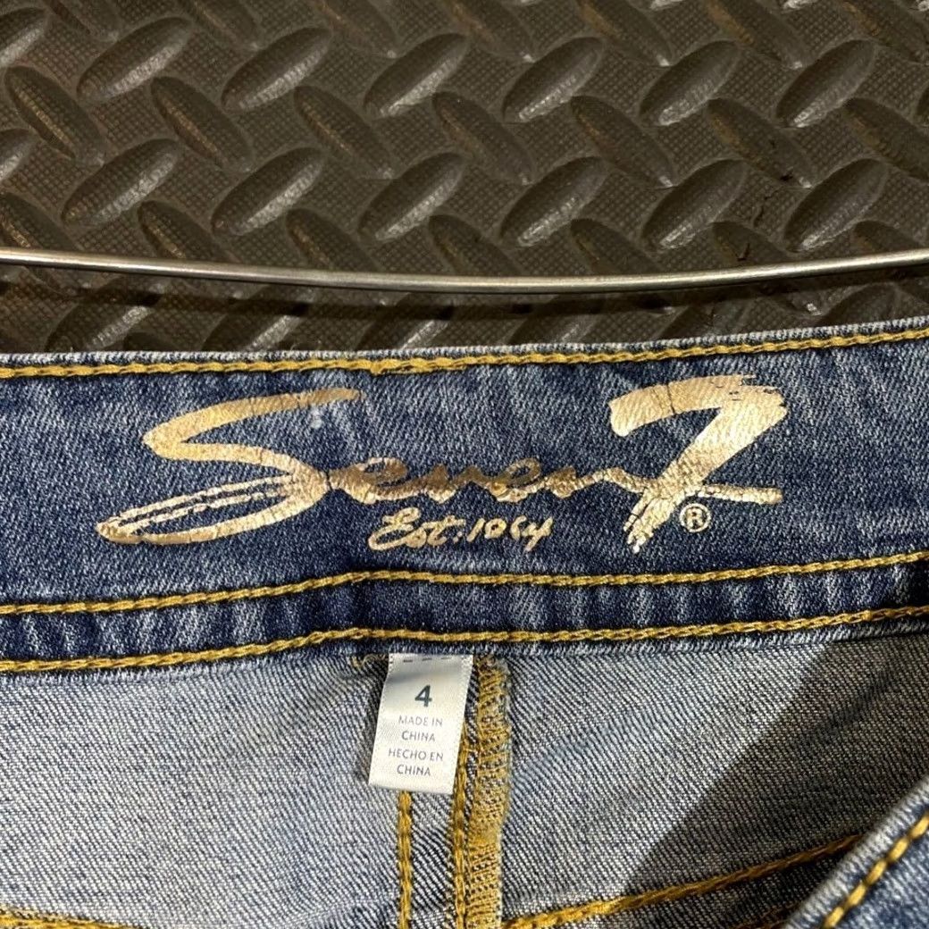Vintage Seven7 Blue Skinny Denim Jeans Women's Size 4 Size 27" / US 4 / IT 40 - 4 Thumbnail