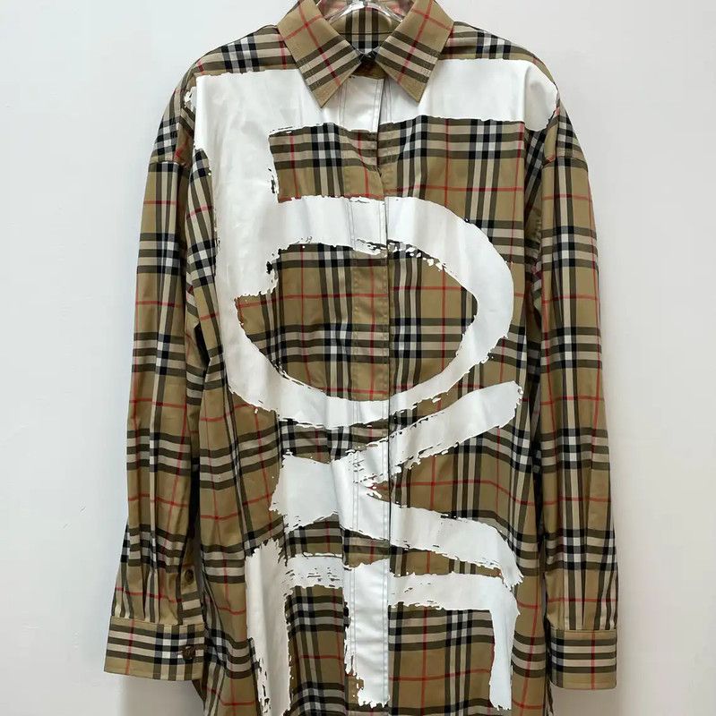 Burberry Burberry Khaki Long Sleeve Shirt for Women Size L / US 10 / IT 46 - 1 Thumbnail
