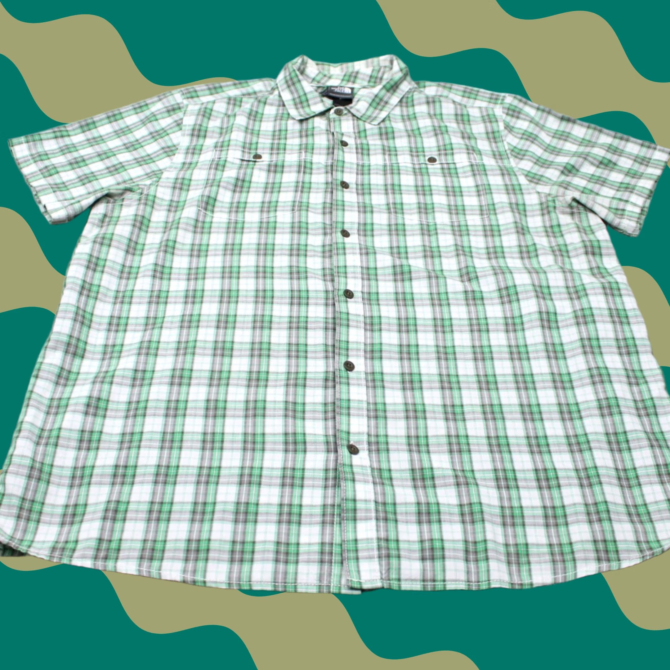 The North Face The North Face Shirt Mens XL Green Plaid Short Sleeve Button-Up Size US XL / EU 56 / 4 - 1 Thumbnail