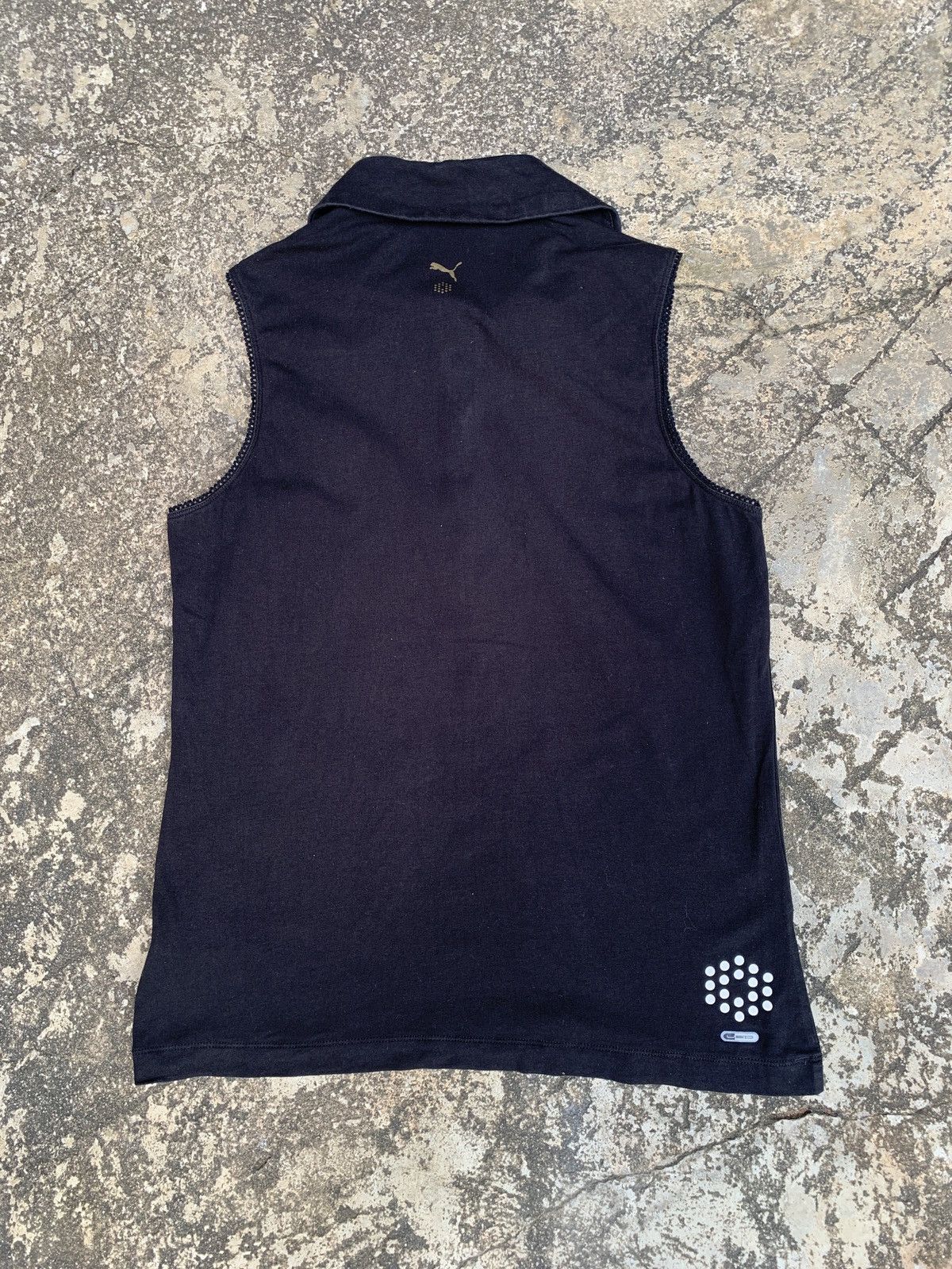 Puma × Vintage y2k Puma Germany Sportstyle Trim Sleeveless Cotton Polo Top Size M / US 6-8 / IT 42-44 - 3 Thumbnail