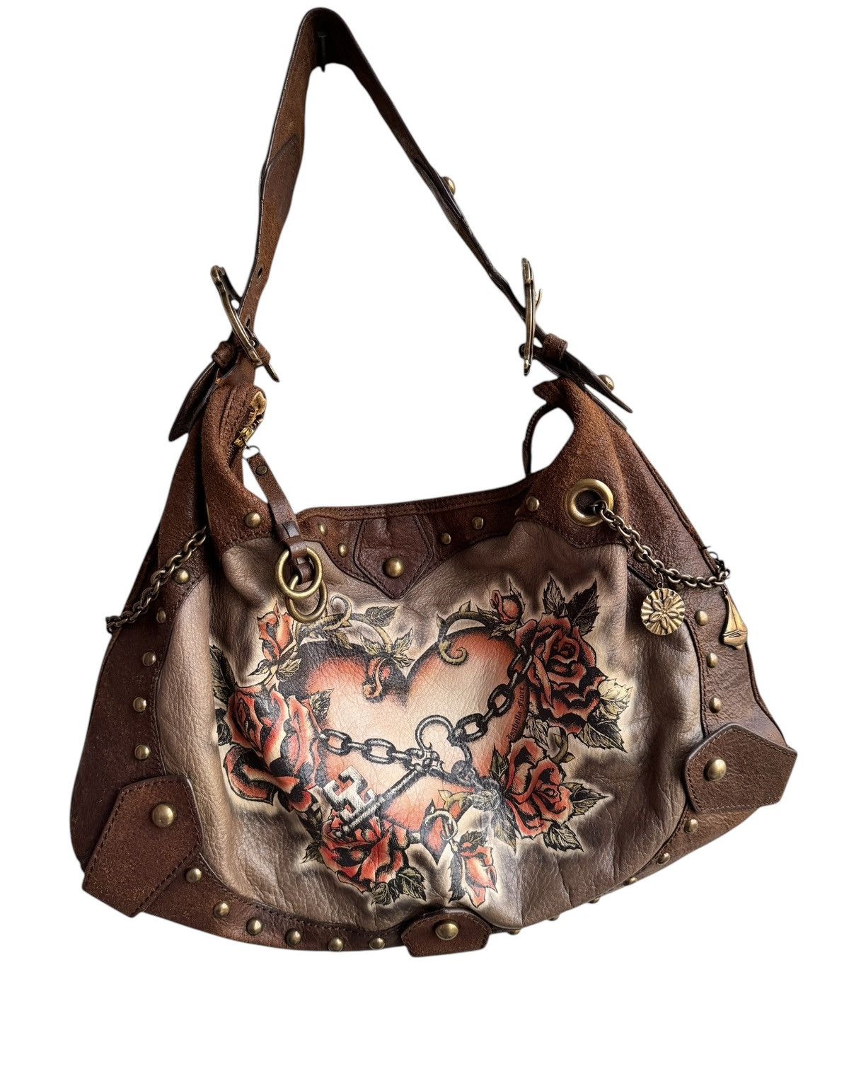 Isabel Marant Etoile Rare Issabella Fiore Hearty Studded Floral Hobo Shoulder Size ONE SIZE - 1 Thumbnail