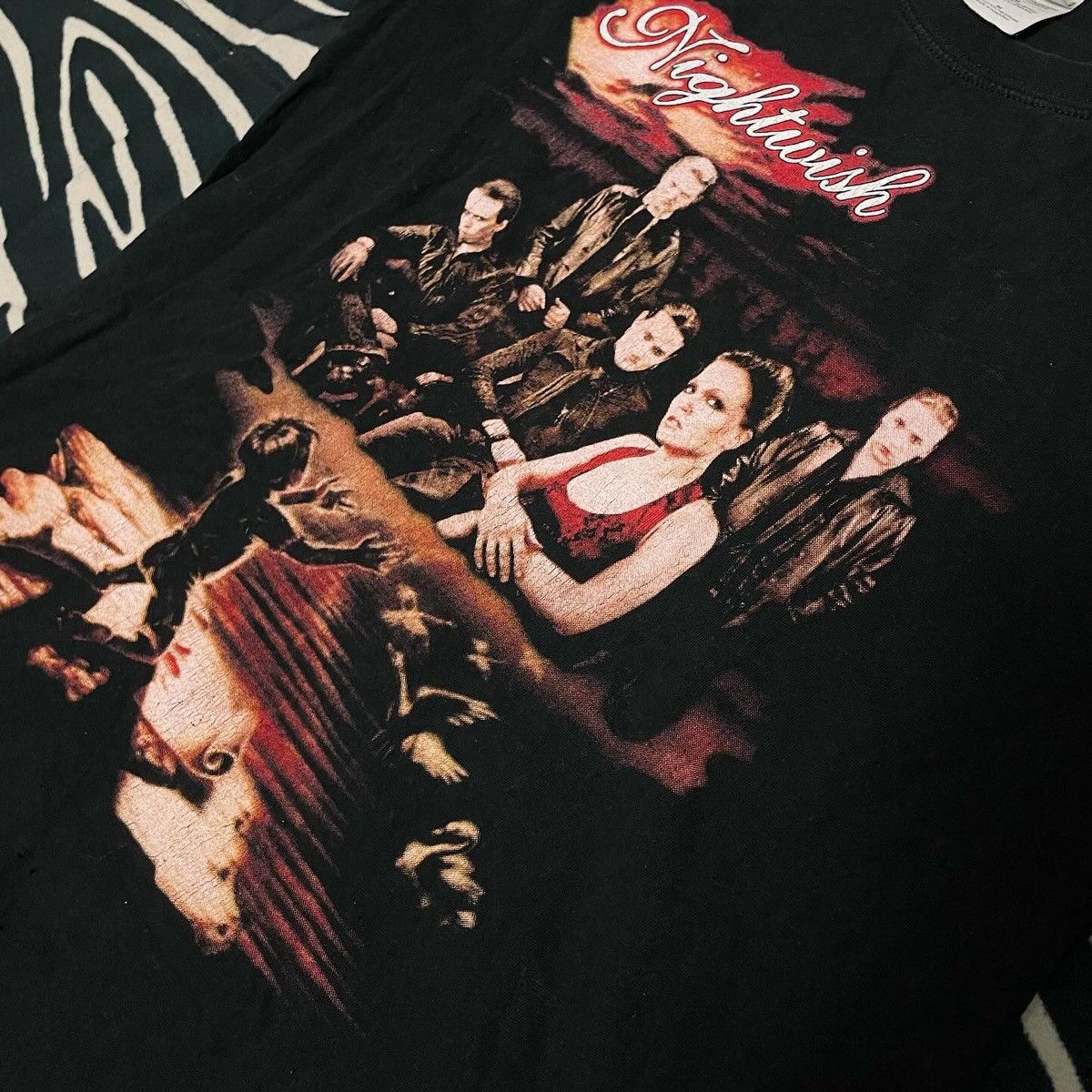 Band Tees × Vintage Vintage Nightwish T Shirt Tee Slipknot Rammstein Y2K Size US M / EU 48-50 / 2 - 4 Thumbnail