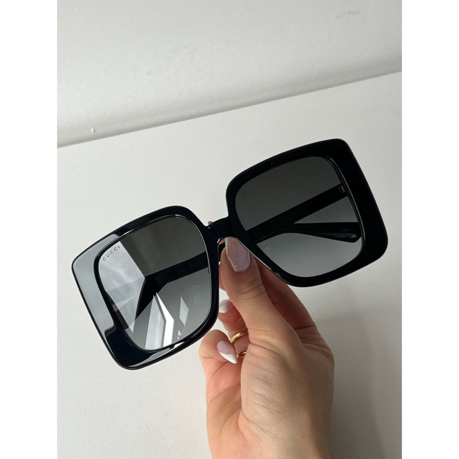 Gucci NEW Gucci GG1314S Black Oversized Square Sunglasses Size ONE SIZE - 10 Thumbnail
