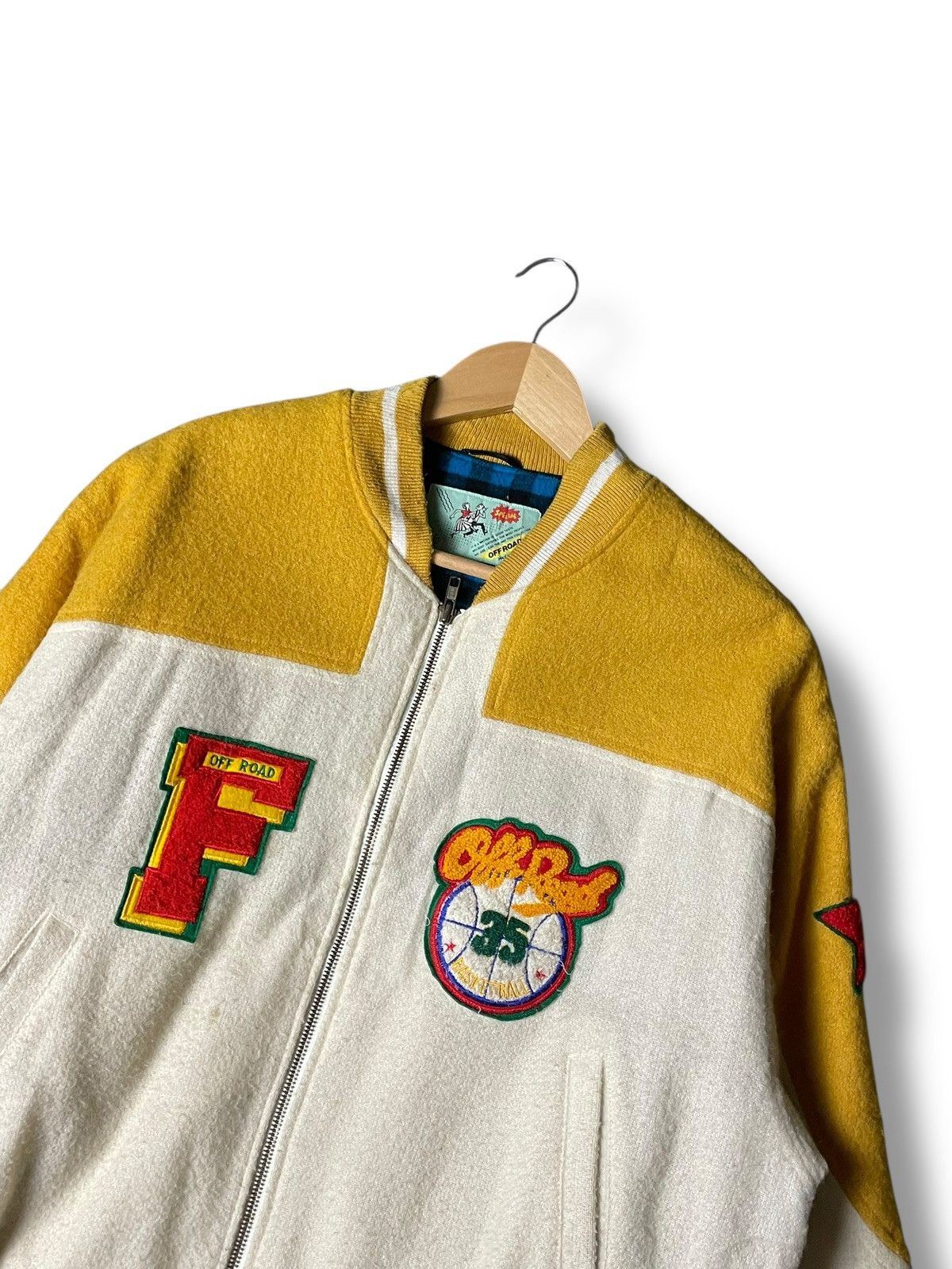 Japanese Brand 🚧 OFF ROAD BOMBER VARSITY JACKET🚧 (144) Size US L / EU 52-54 / 3 - 2 Thumbnail