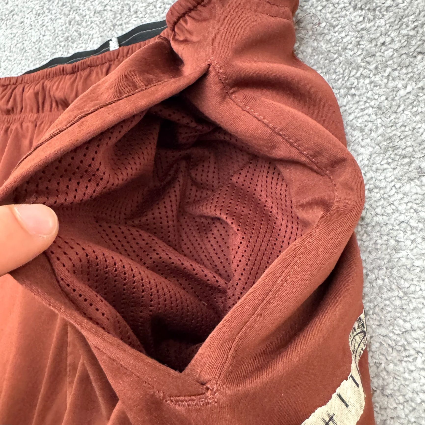 Nike Nike Dri-Fit Athletic Shorts Mens Big & Tall Medium Brown Elastic Waist Pockets Sports Activewear Shorts Size US 31 - 3 Thumbnail