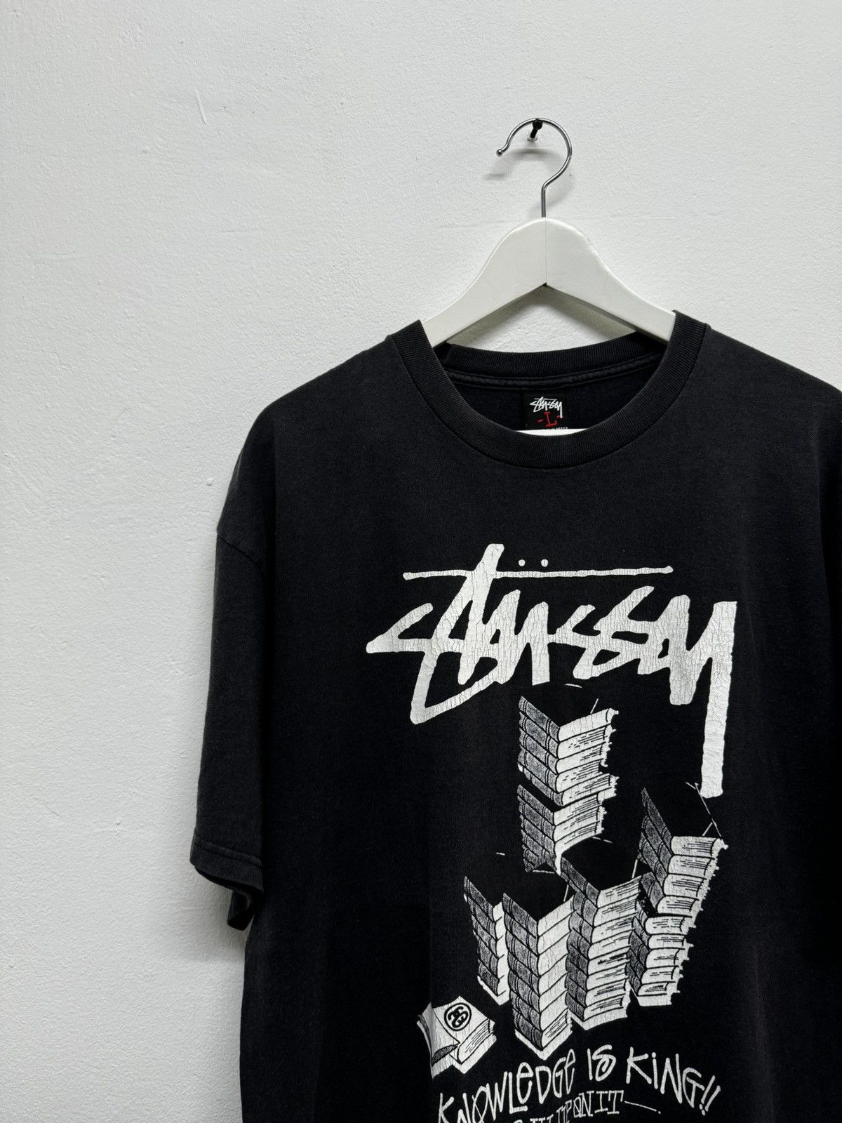 Stussy × Vintage Vintage y2k Stussy Knowledge is King Size US L / EU 52-54 / 3 - 4 Thumbnail