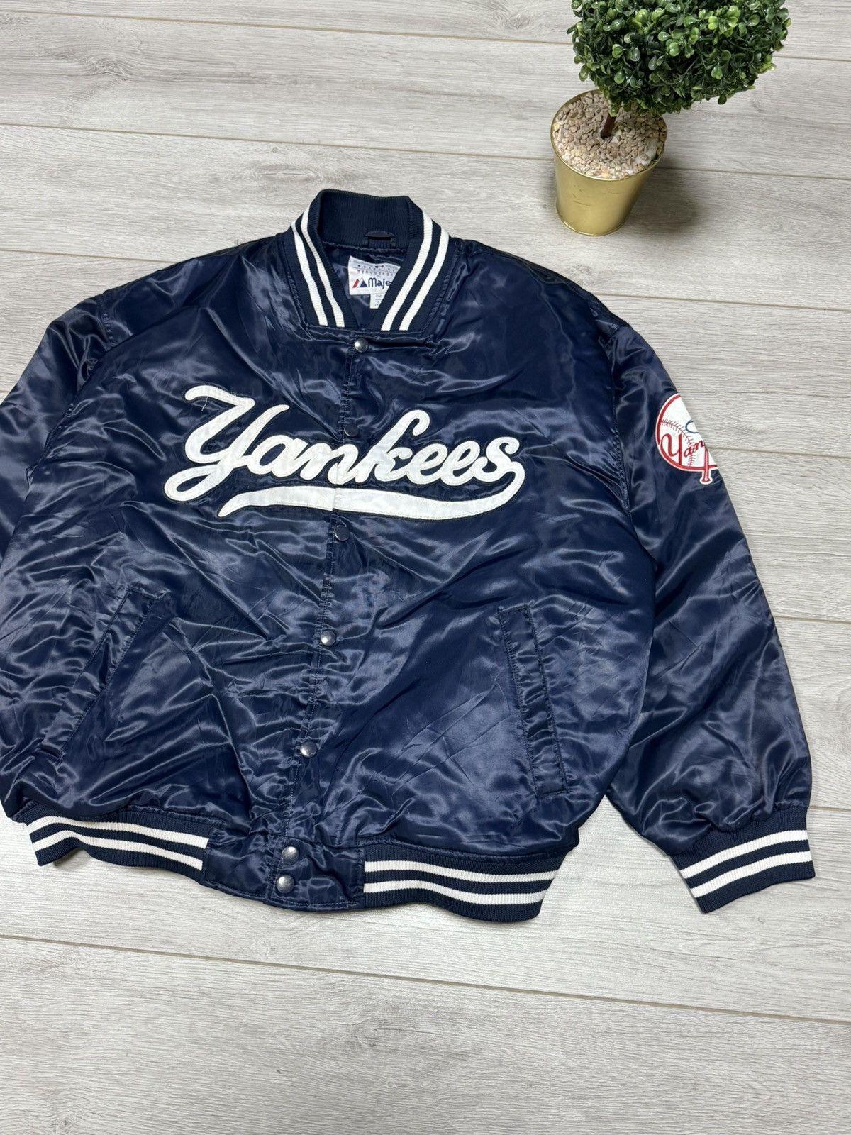Majestic Majestic Yankees vintage baseball bomber varsity buttons Size US XXL / EU 58 / 5 - 2 Thumbnail