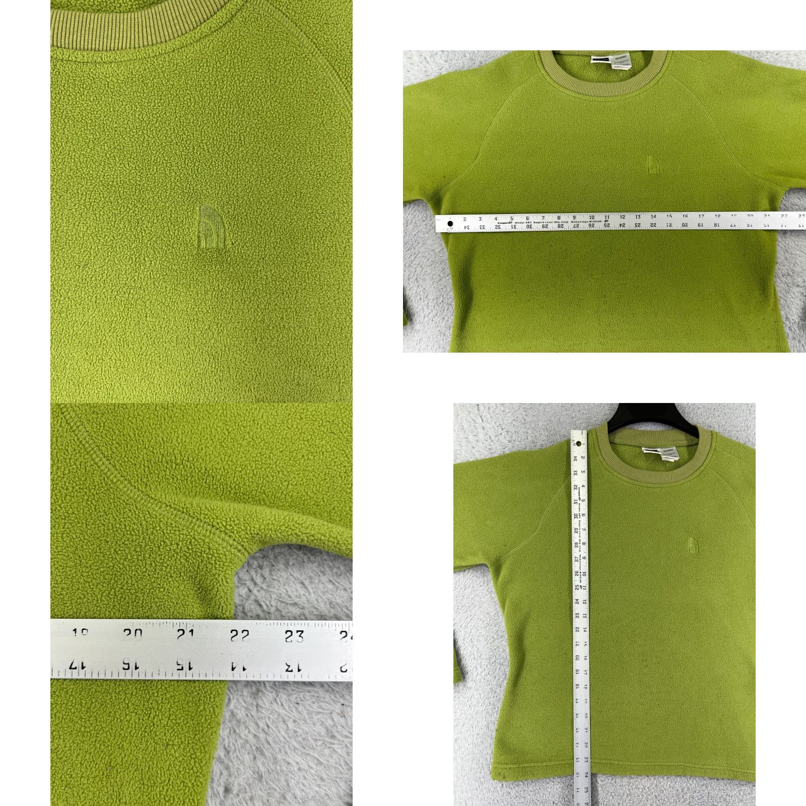 The North Face The North Face Sweater Womens Extra Large Green Crop 100% Polyester Fleece Size XL / US 12-14 / IT 48-50 - 8 Thumbnail