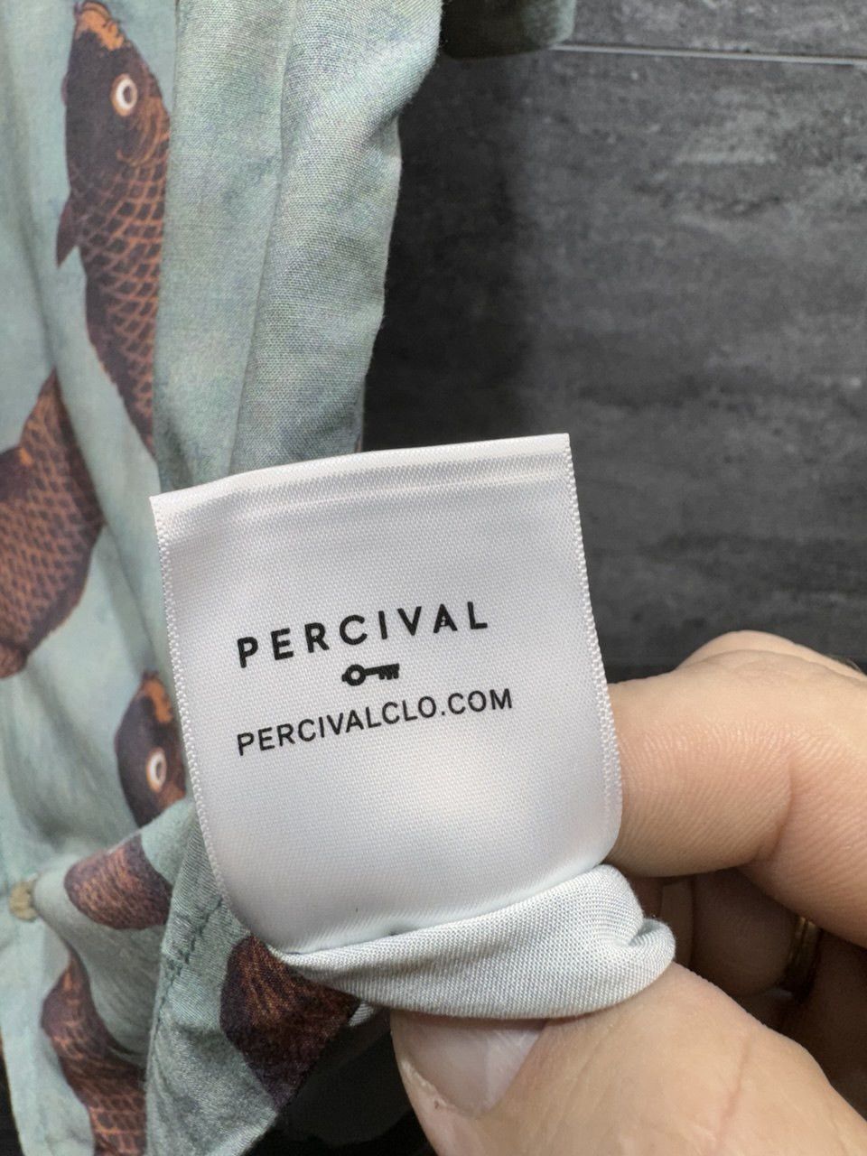 Percival Percival Shirt Viscose Fish Short Sleeve Button Up Size M Size US M / EU 48-50 / 2 - 14 Thumbnail