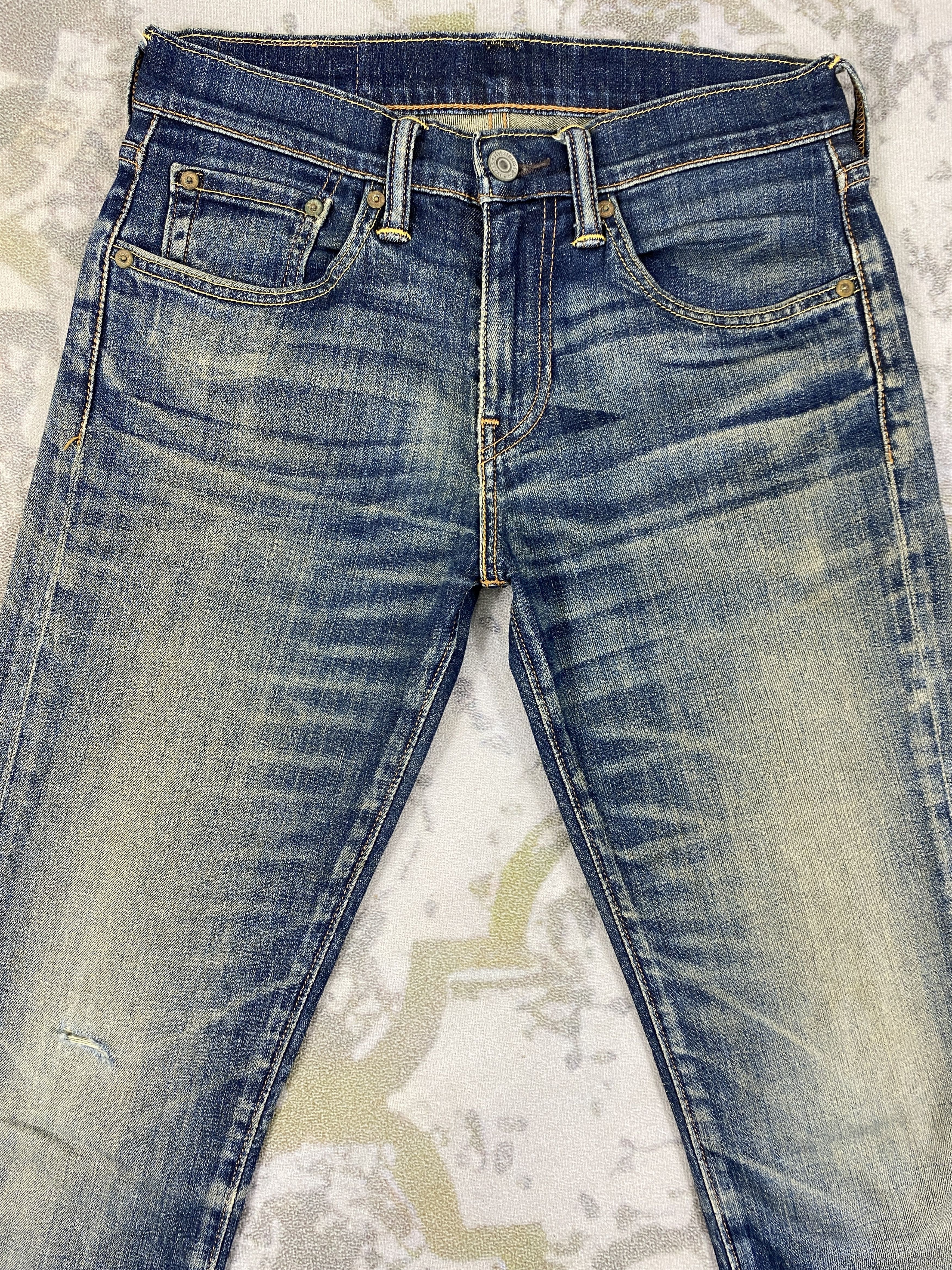 Levi's Blue Distressed Levi's 511 Jeans 28x31.5 Denim -SJ060 Size US 28 / EU 44 - 3 Thumbnail