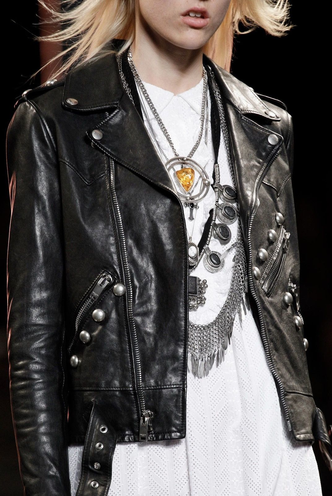 Saint Laurent Paris *RARE* Saint Laurent SS15 Stud Leather Jacket Sz.48 Size US M / EU 48-50 / 2 - 3 Thumbnail