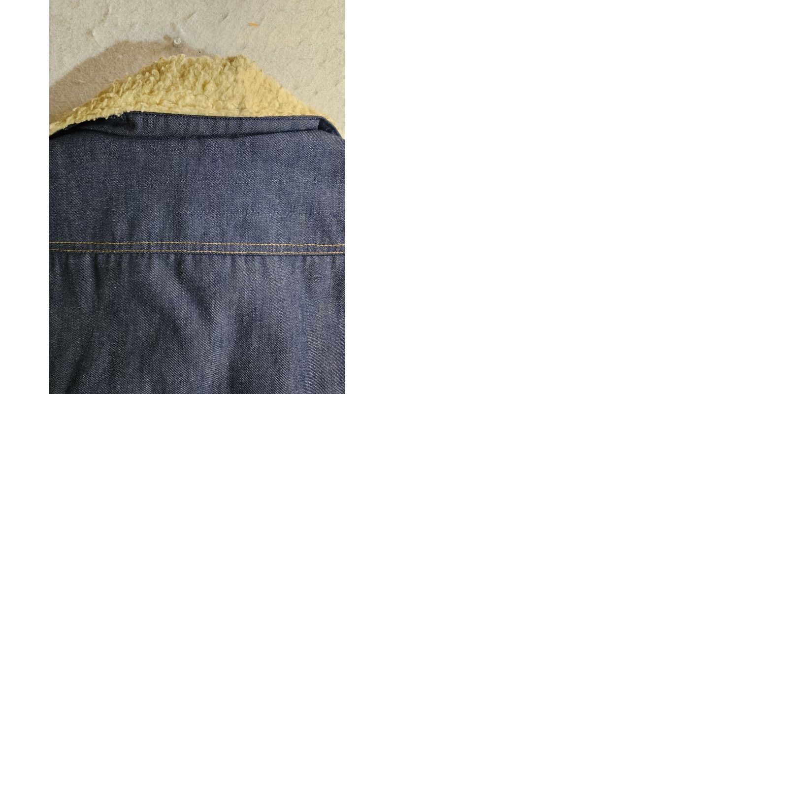 Sears VINTAGE Sears Roebucks Denim Sherpa Lined Chore Jacket Button Up Men's 46 R Blue Denim Jacket Western USA 80s Mens Size US S / EU 44-46 / 1 - 9 Thumbnail