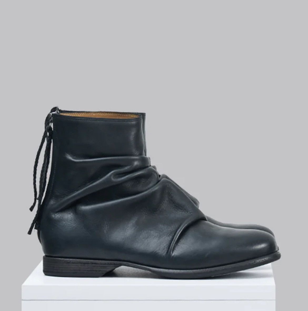 Yohji Yamamoto CROPPED CREASE BOOTS Size US 9 / EU 42 - 1 Thumbnail
