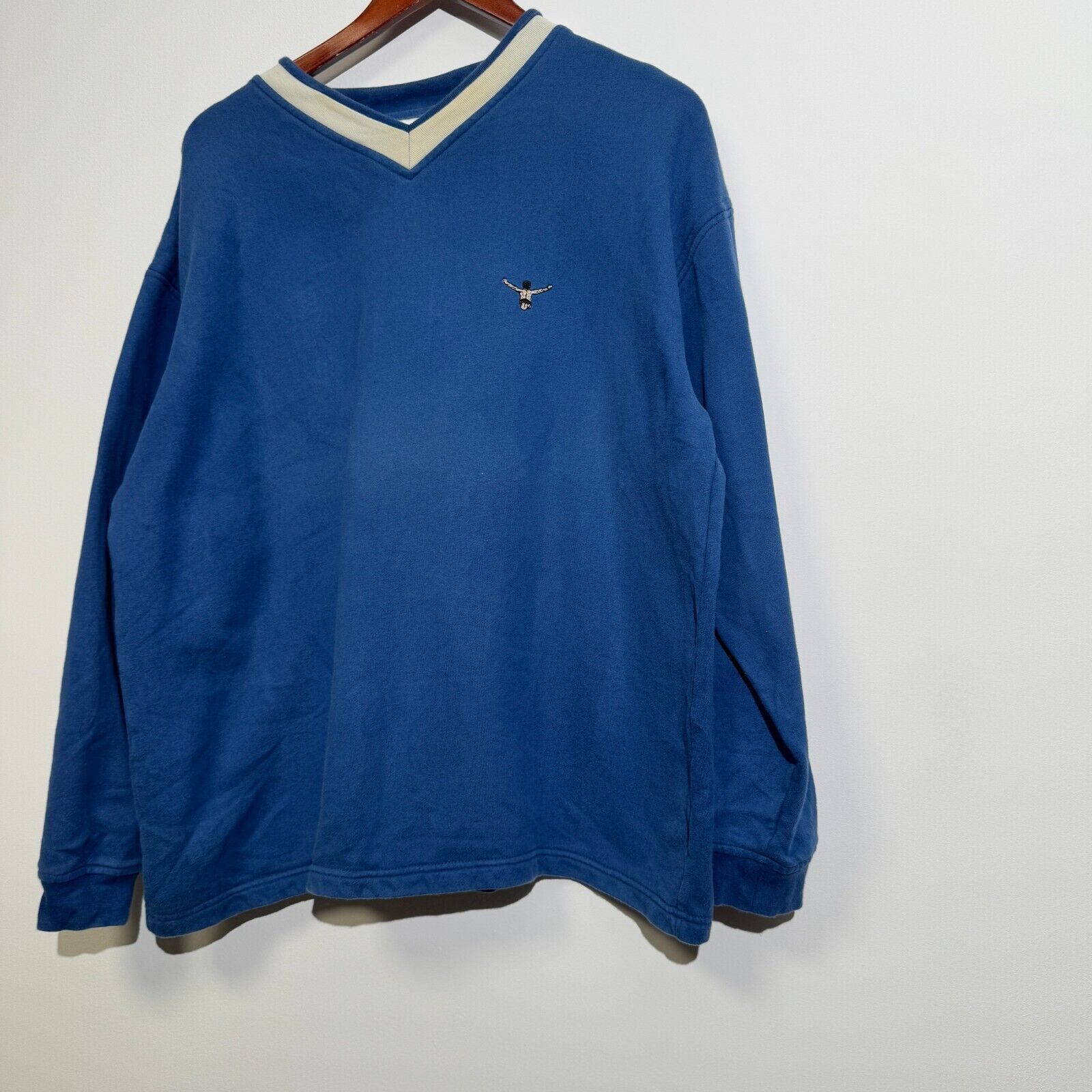 Vintage Vintage Unisex Blue Cotton Crewneck Size M Washed 90s Size US M / EU 48-50 / 2 - 3 Thumbnail
