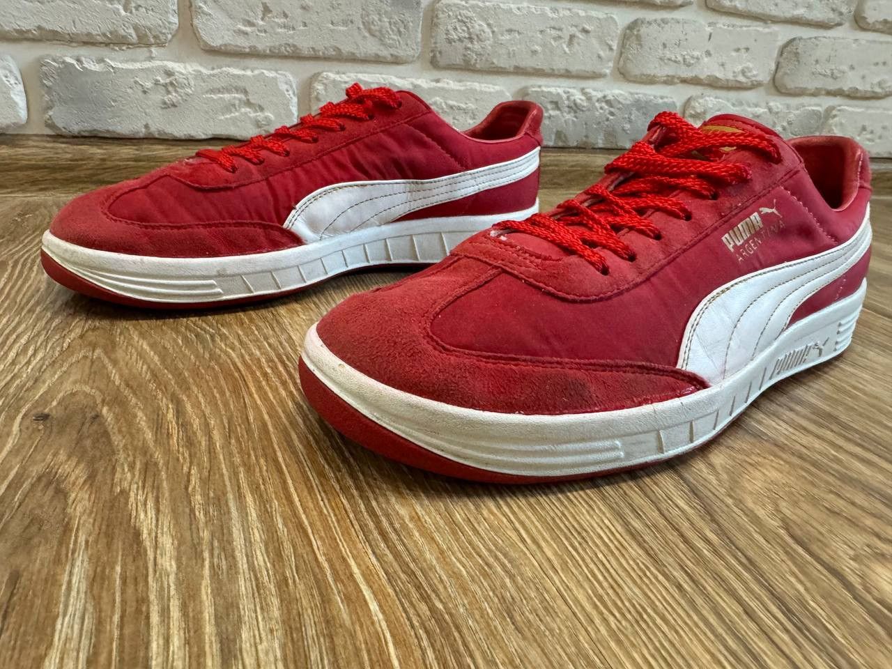 Puma Puma Red Argentina Kenny Daglish Part Suede Low Trainers Size US 10 / EU 43 - 3 Thumbnail