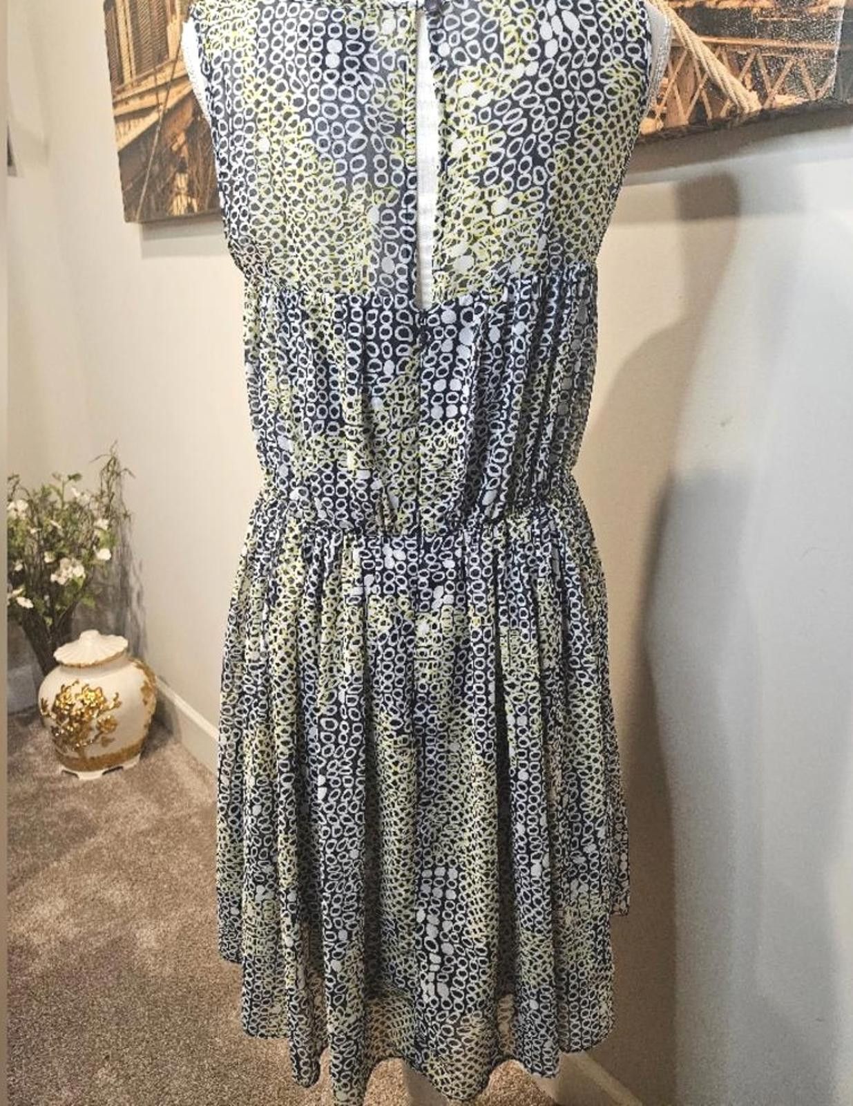 Designer Gabby Skye Abstract Print Sleeveless Dress #282 Size M / US 6-8 / IT 42-44 - 2 Thumbnail