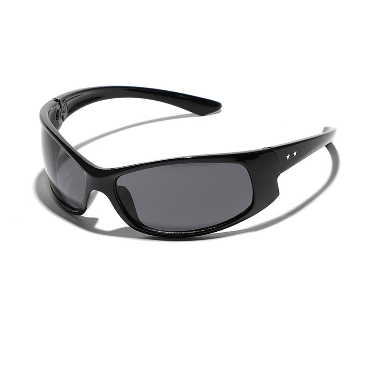 Japanese Brand Y2k Avant Garde Futuristic Cat Eye Black Sunglasses Unisex Size ONE SIZE - 5 Thumbnail