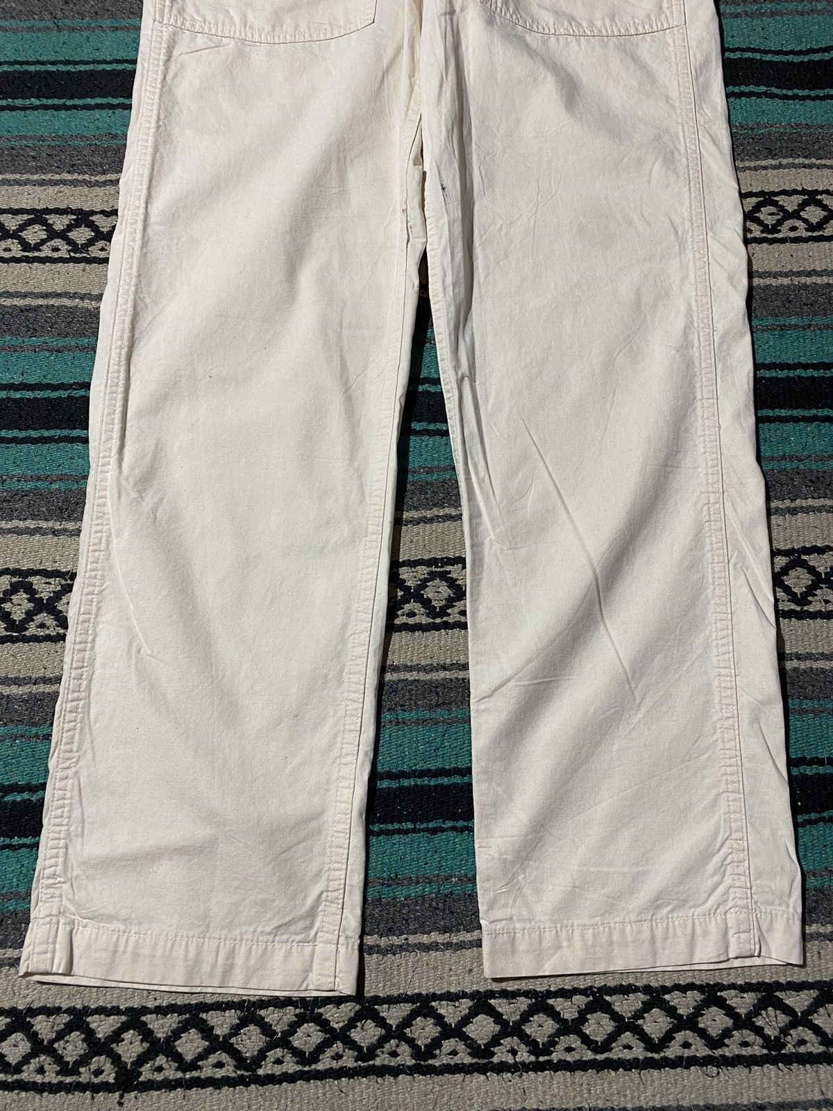Orslow 2000s Orslow - Reguler Fit Fatigue Pants White Cotton Size US 35 - 3 Thumbnail