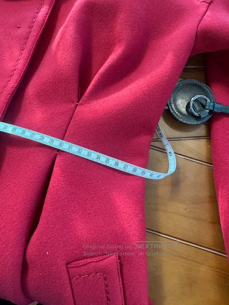 Fendi Fendi Crimson cashmere coat with real mink cuffs Size XS / US 0-2 / IT 36-38 - 6 Thumbnail