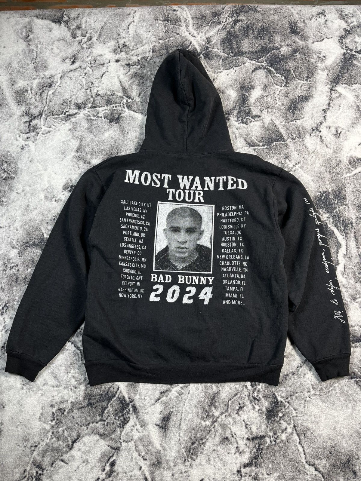 Band Tees Bad Bunny Most Wanted Tour Black Hoodie Size US L / EU 52-54 / 3 - 1 Thumbnail