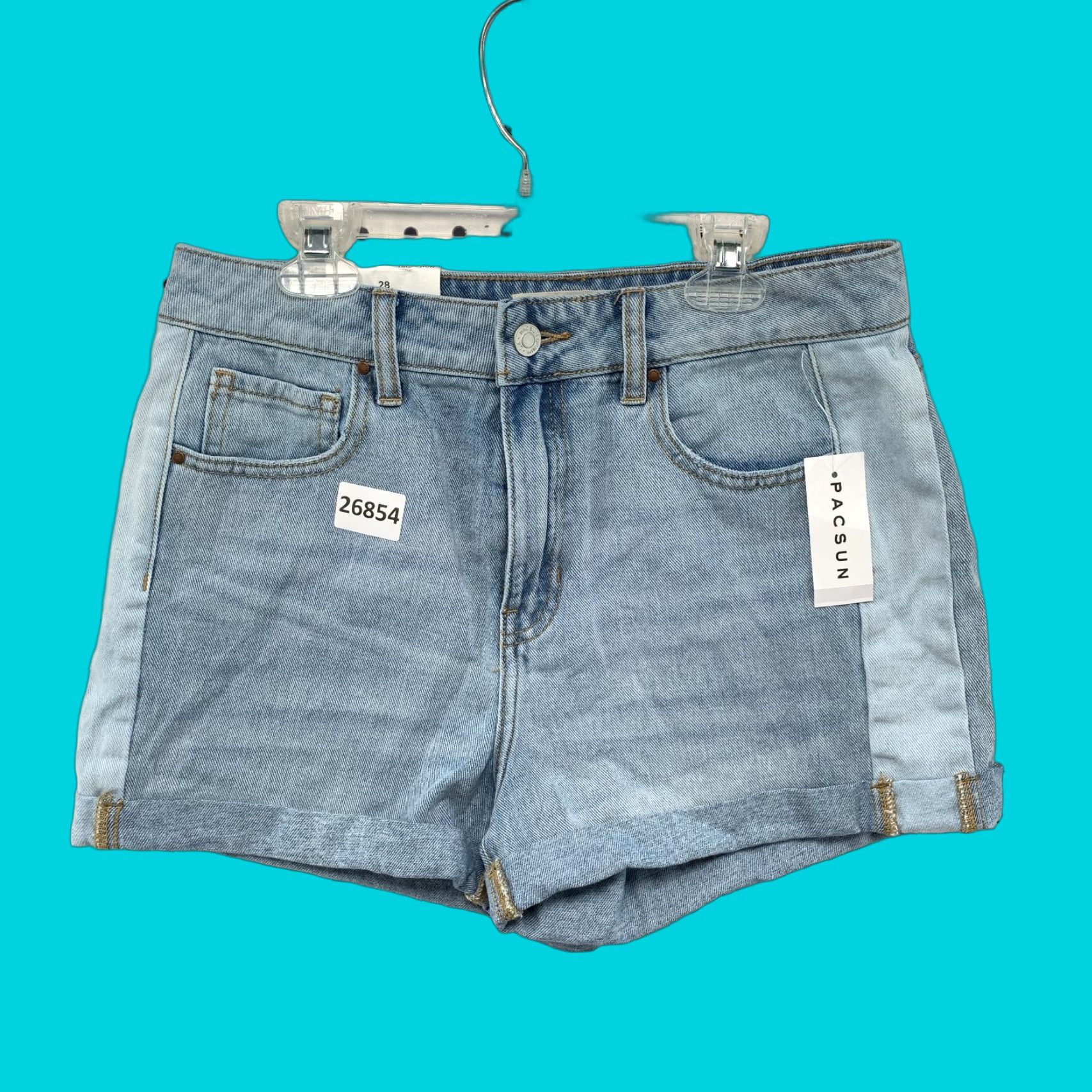 Pacsun VINTAGE PacSun Mom Denim Shorts Womens Size 28 Blue Cuffed High Rise NWT 2.5 Inseam Size 28" / US 6 / IT 42 - 1 Thumbnail