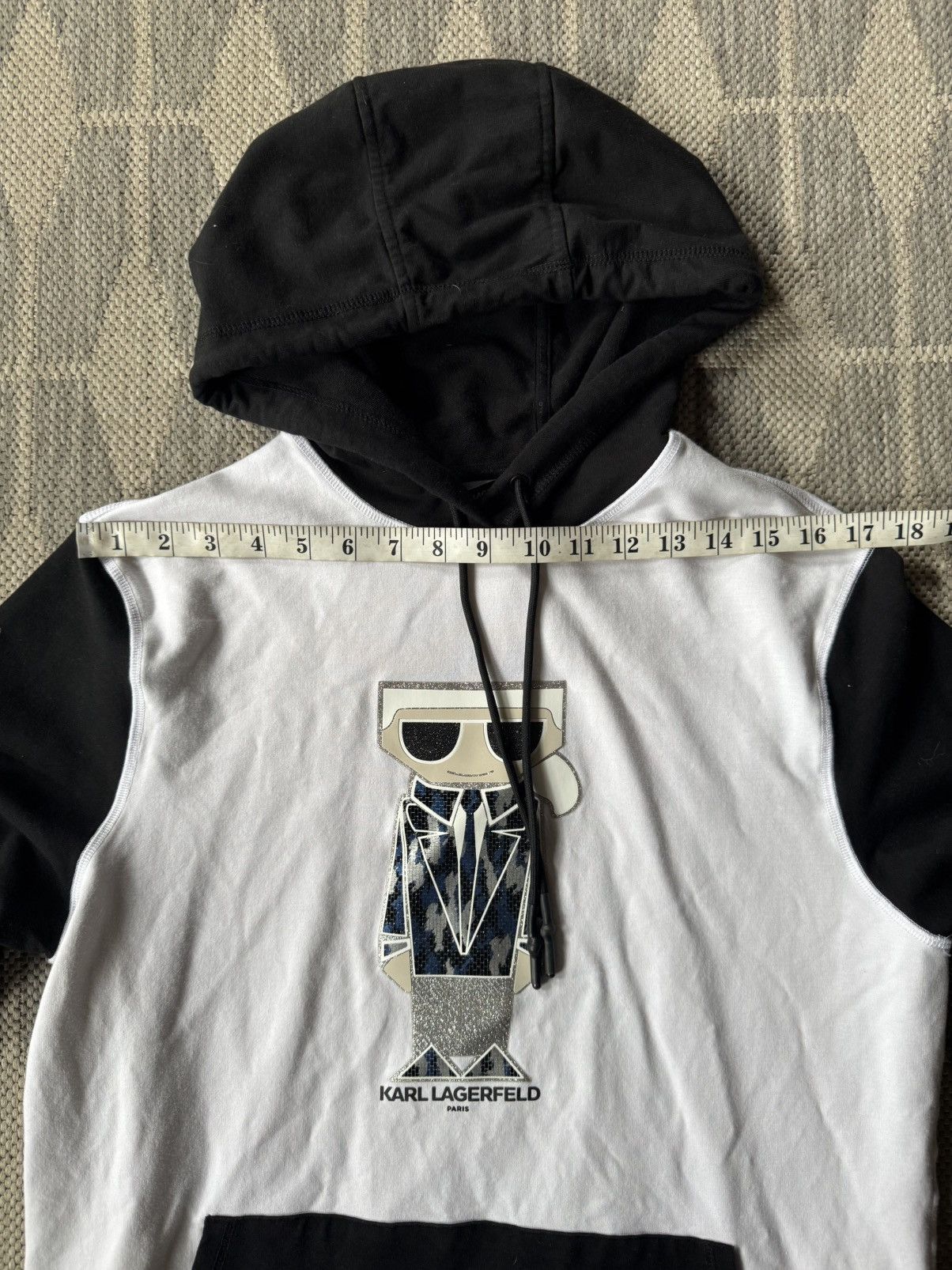 Karl Lagerfeld Karl Lagerfeld Graphic Embellished Color Block Hoodie, Small Size US S / EU 44-46 / 1 - 12 Thumbnail