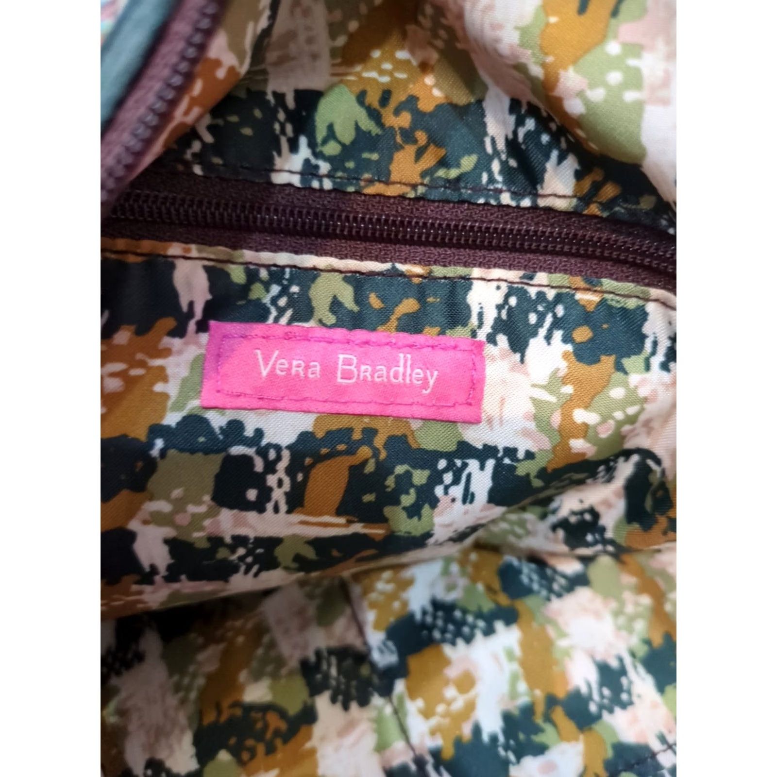 Vera Bradley Vera Bradley Crossbody Purse Paisley Womens Medium Brown Purple Multicolor Cotton Crossbody Women Medium Size ONE SIZE - 5 Thumbnail