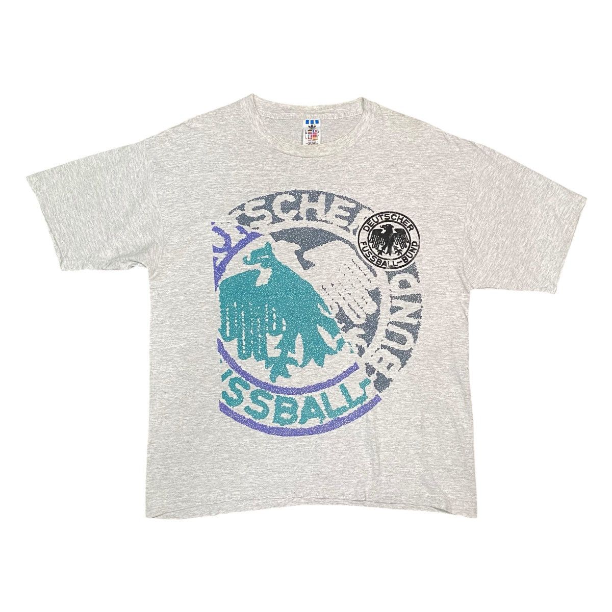 Adidas Vintage Adidas Germany Deutscher Fussball T Shirt Size US L / EU 52-54 / 3 - 1 Thumbnail