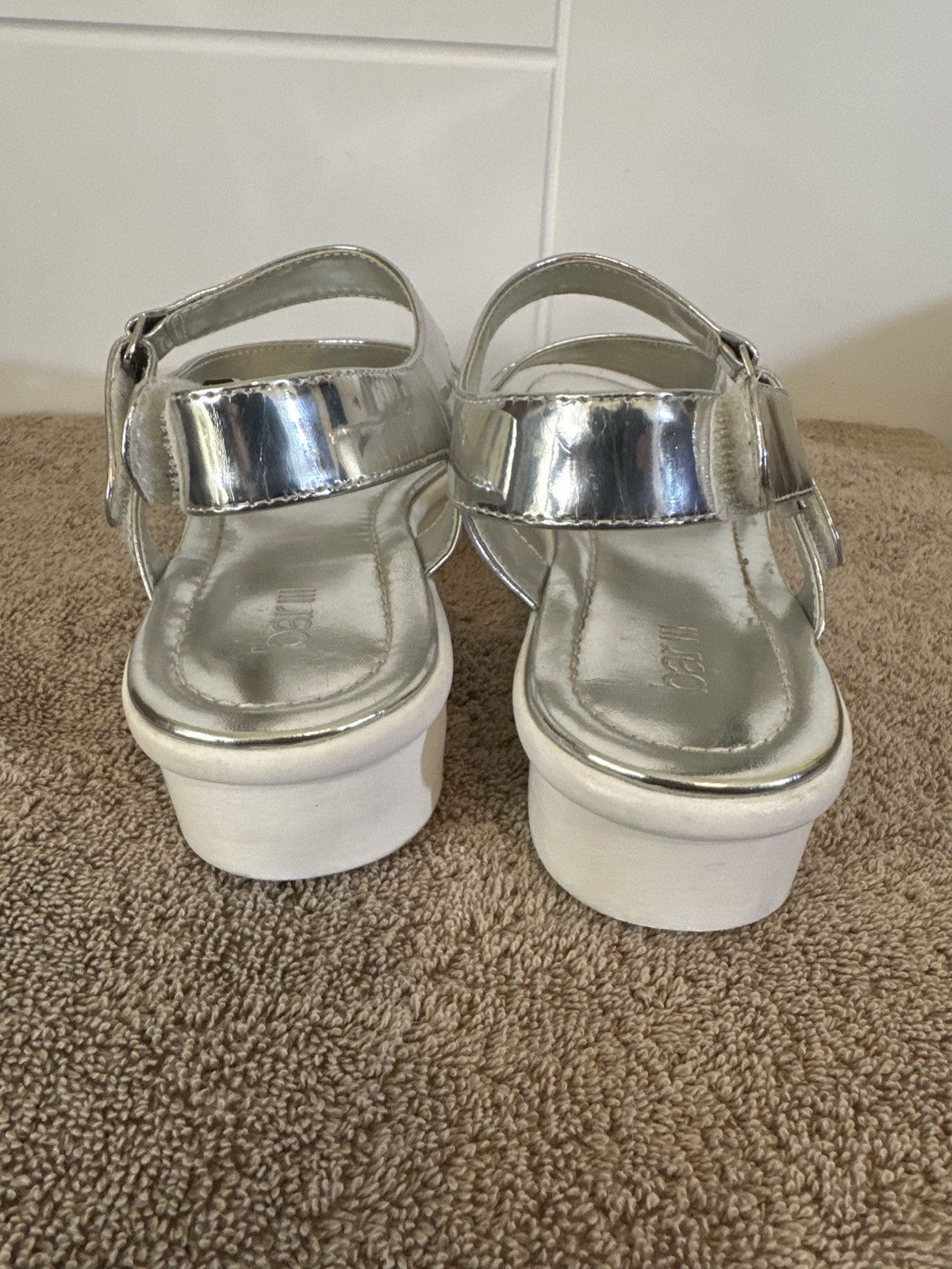 Bar III Bar III Silver Metallic Strappy Sandals. Size US 9.5 / IT 39.5 - 4 Thumbnail