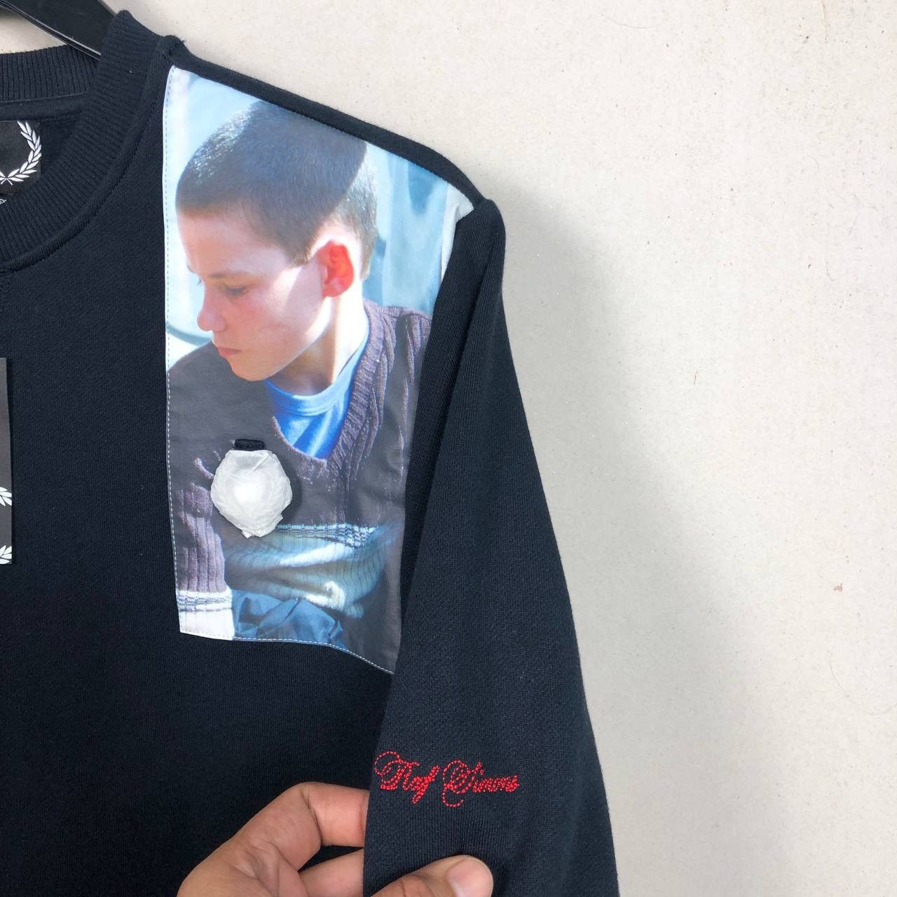 Fred Perry × Raf Simons New Raf Simons Fred Perry Portrait Patch Jumper Sweatshirt Size US M / EU 48-50 / 2 - 6 Thumbnail
