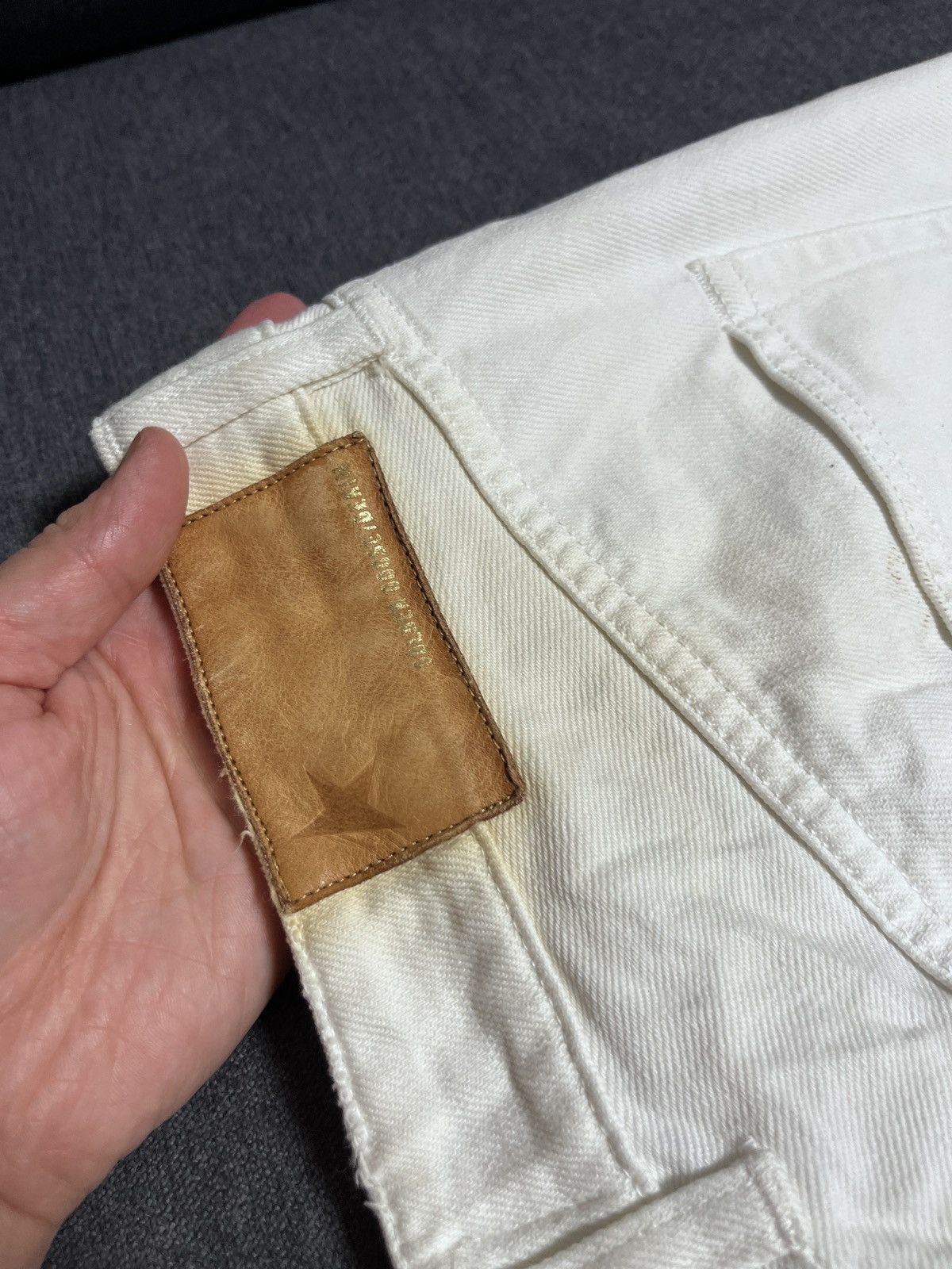 Golden Goose Golden Goose Distressed White Jeans Size US 31 - 15 Thumbnail